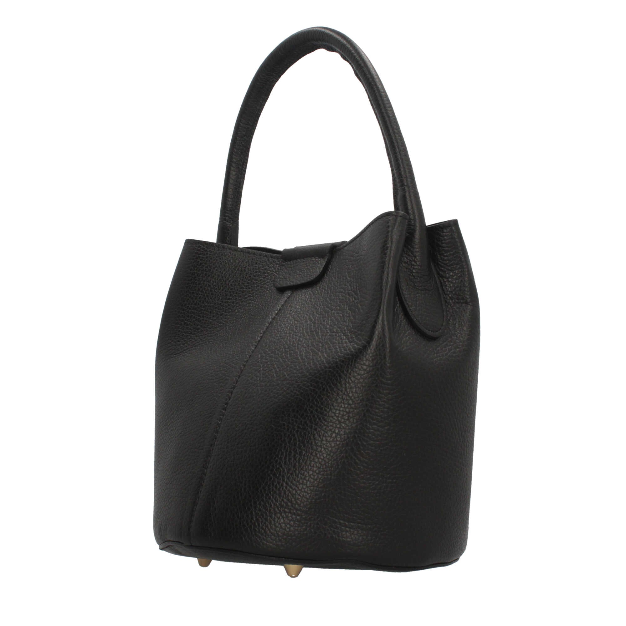 Borsa a secchiello in pelle Made in Italy