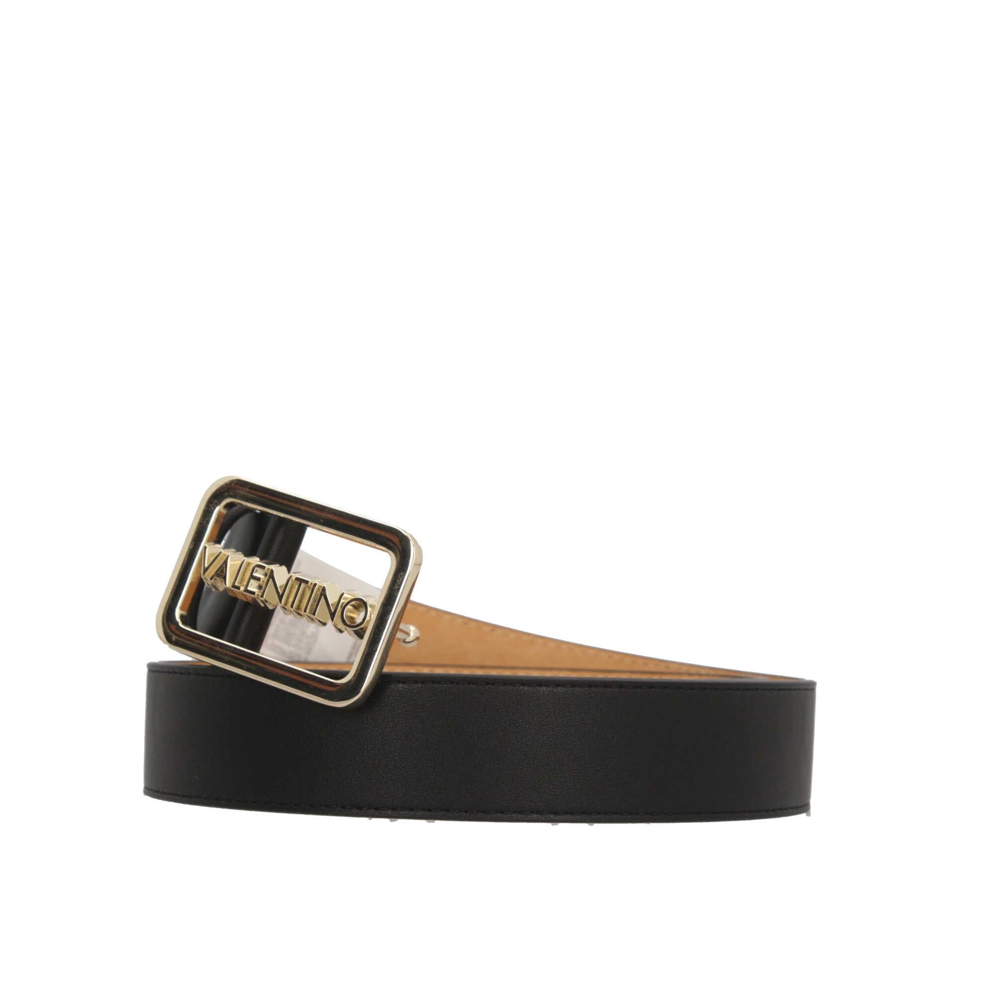 Cintura sottile Valentino con fibbia logo in metallo