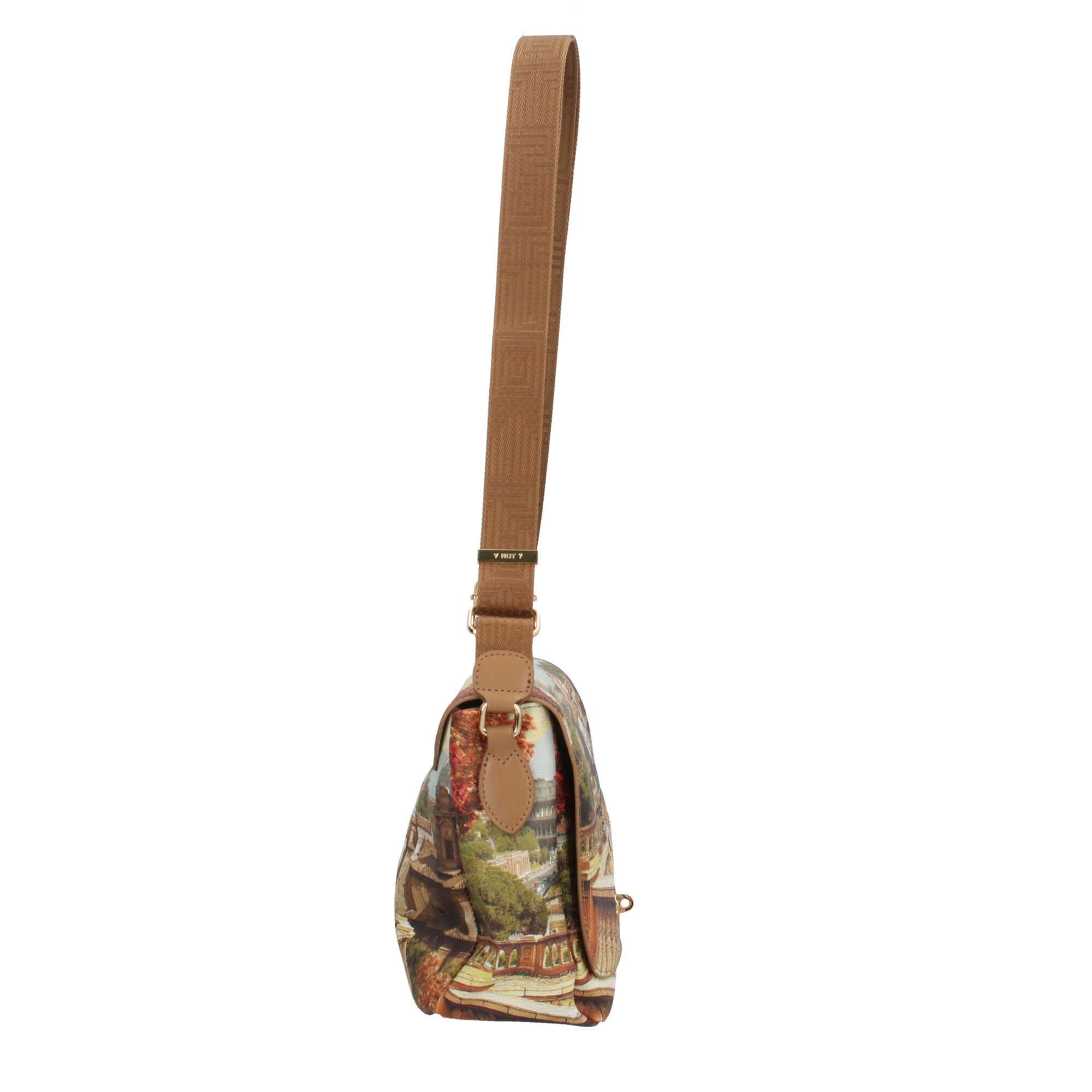 Borsa a Tracolla Y Not con Patta e Chiusura a Girello