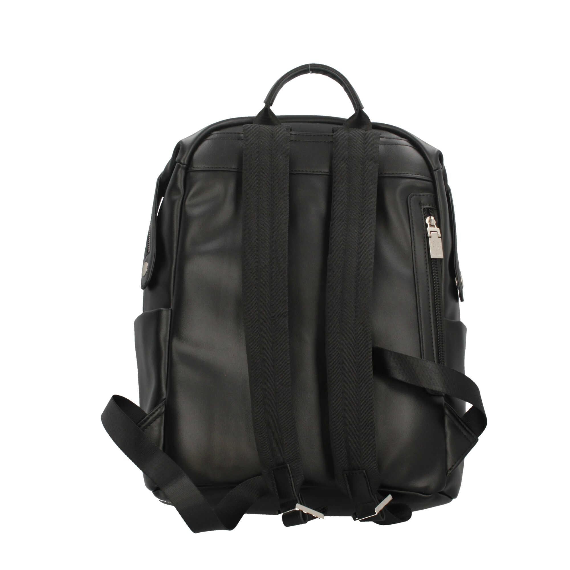 Zaino Lumberjack in pelle con tasche esterne