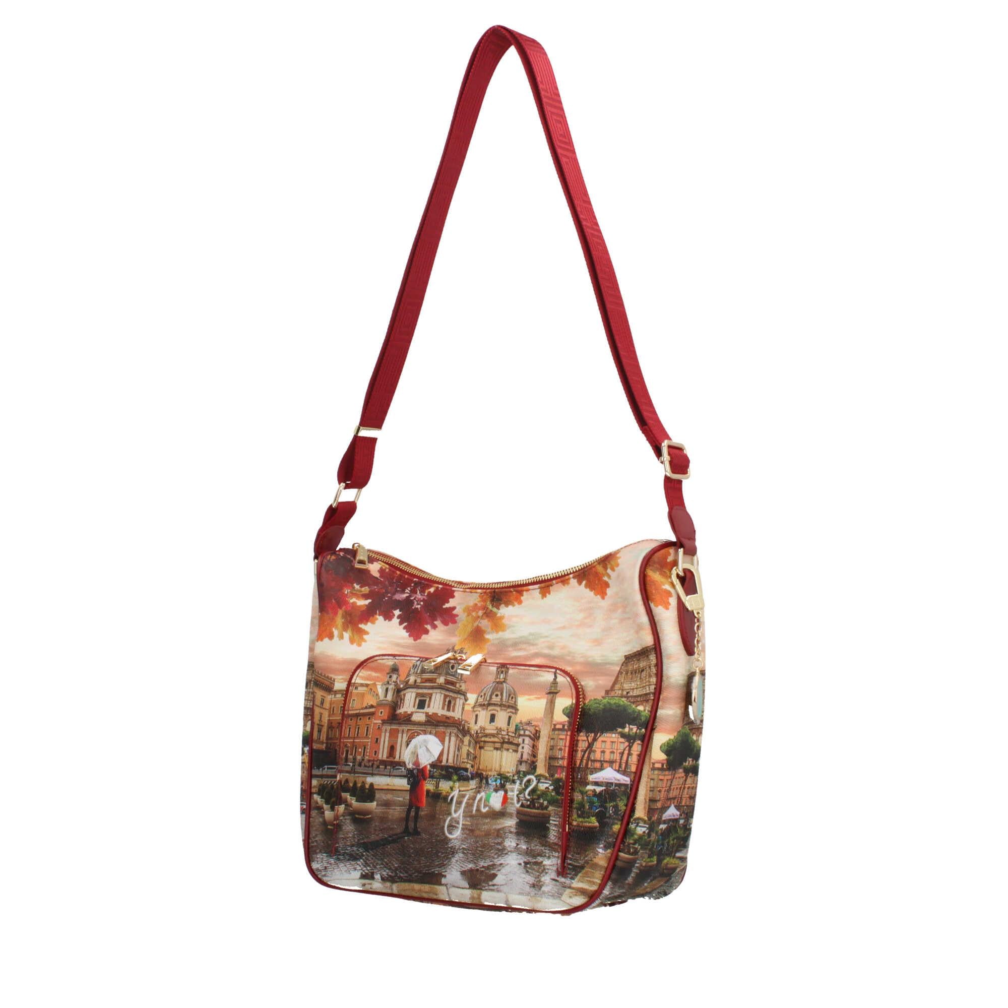 Borsa a tracolla con citta y not