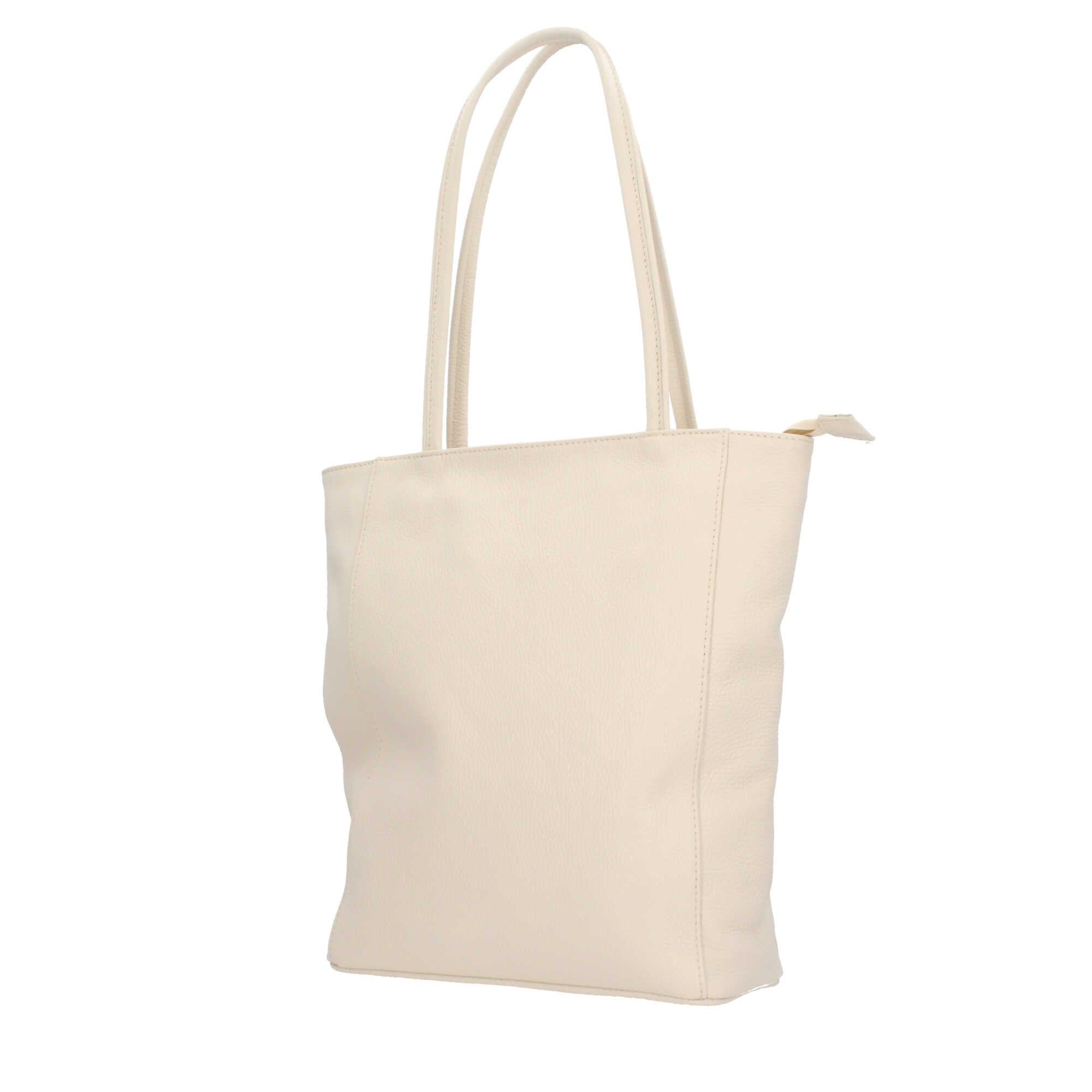 Borsa shopping con chiusura zip Made in italy