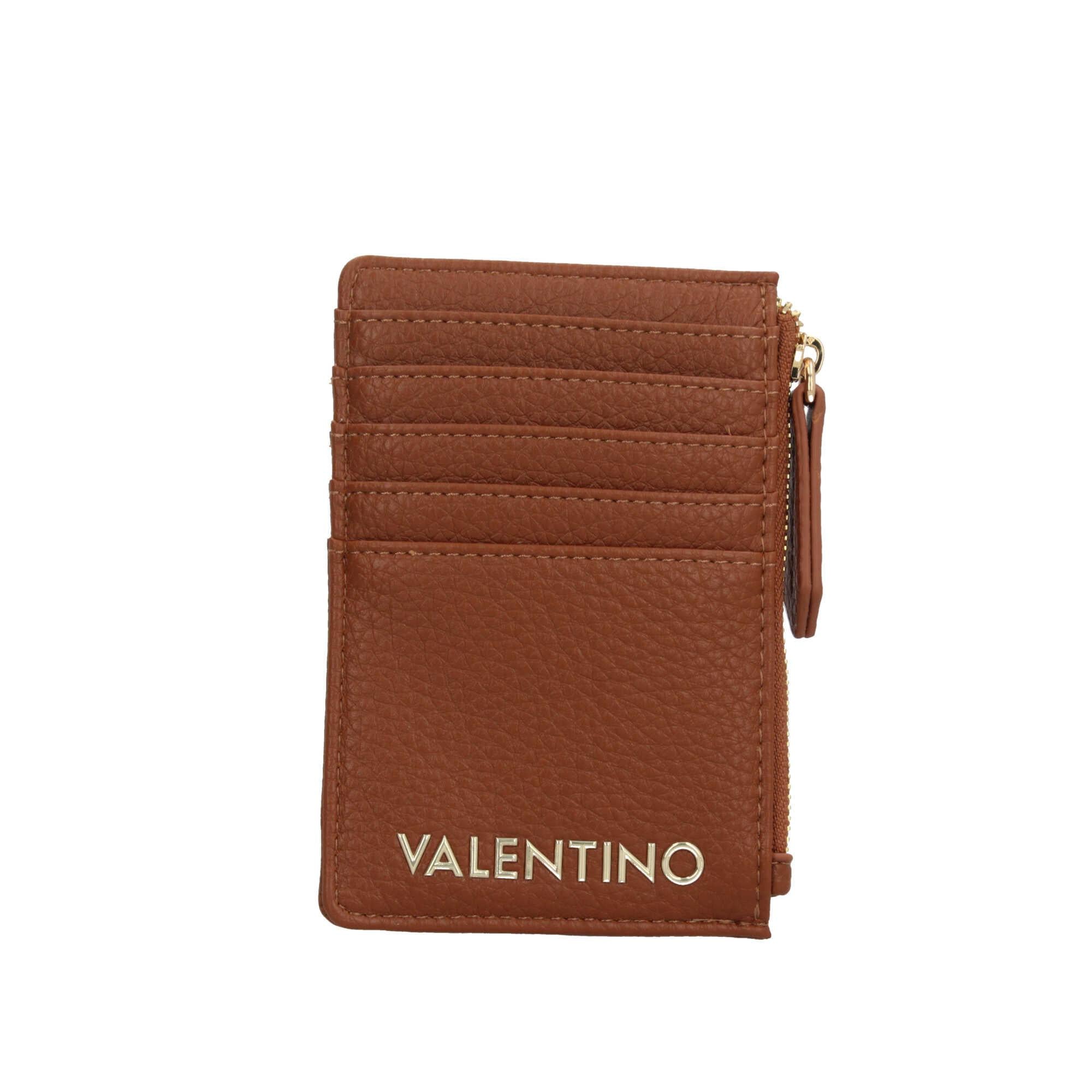 Portacarte Valentino con zip e logo frontale