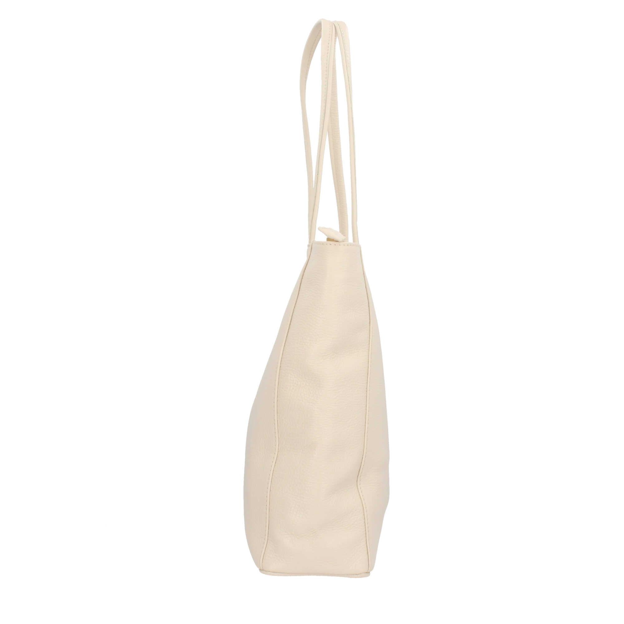 Borsa shopping con chiusura zip Made in italy