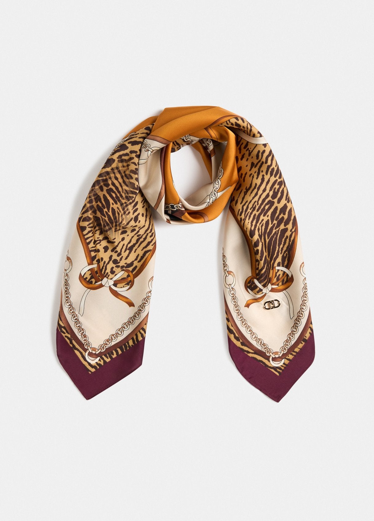 Foulard Liu Jo stampa animalier patchwork