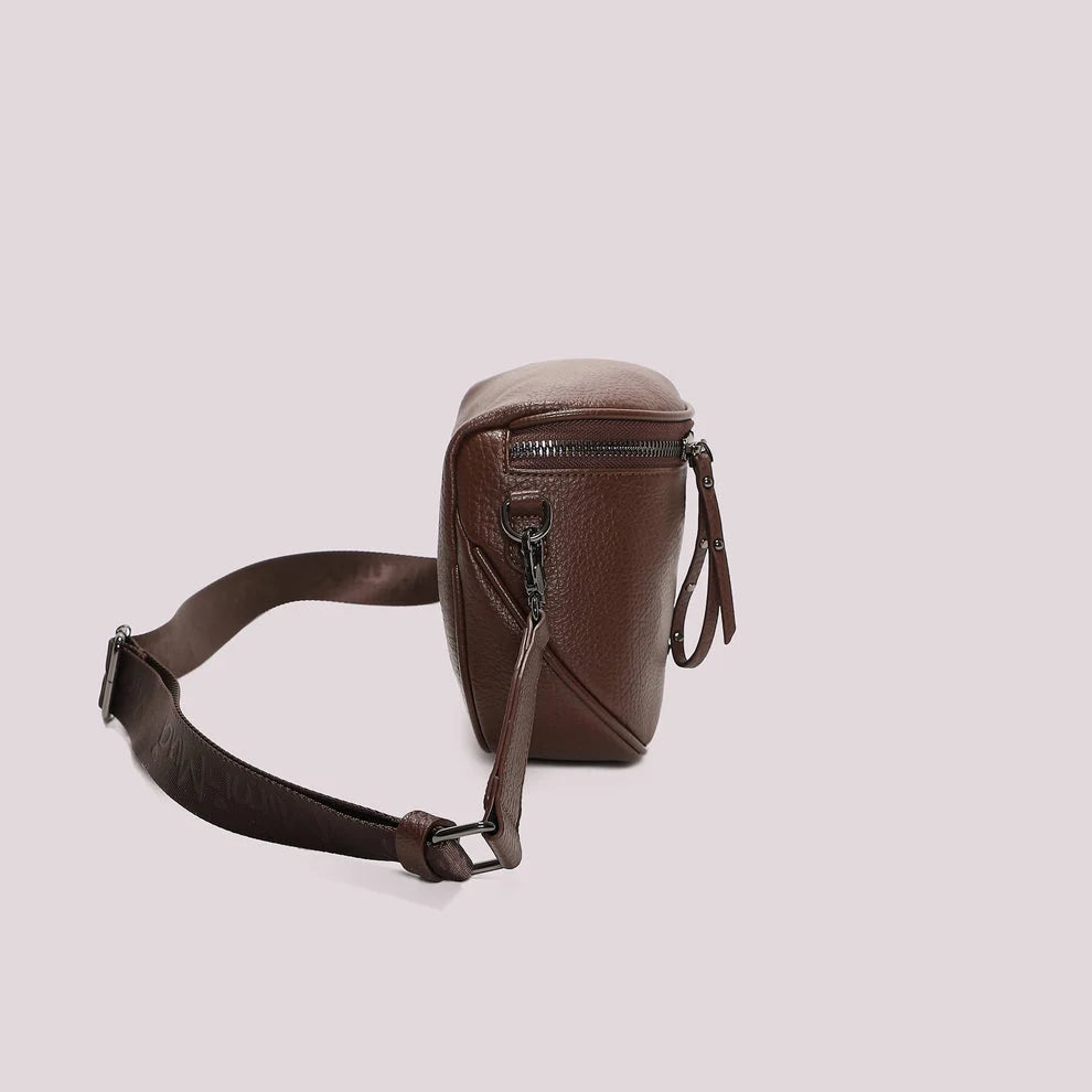 Mimi Muà Borsa Marsupio Donna con Tracolla Logata – Borsa Casual a Spalla e Tracolla