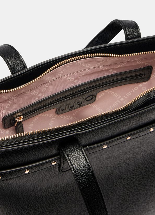 Shopper Liu Jo elegante con doppi manici e borchie decorative