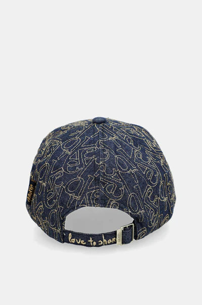 Cappellino Anekke donna in denim con logo ricamato