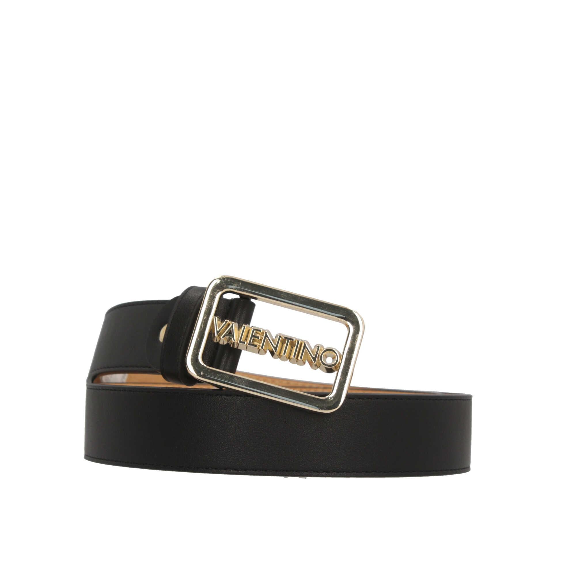 Cintura sottile Valentino con fibbia logo in metallo