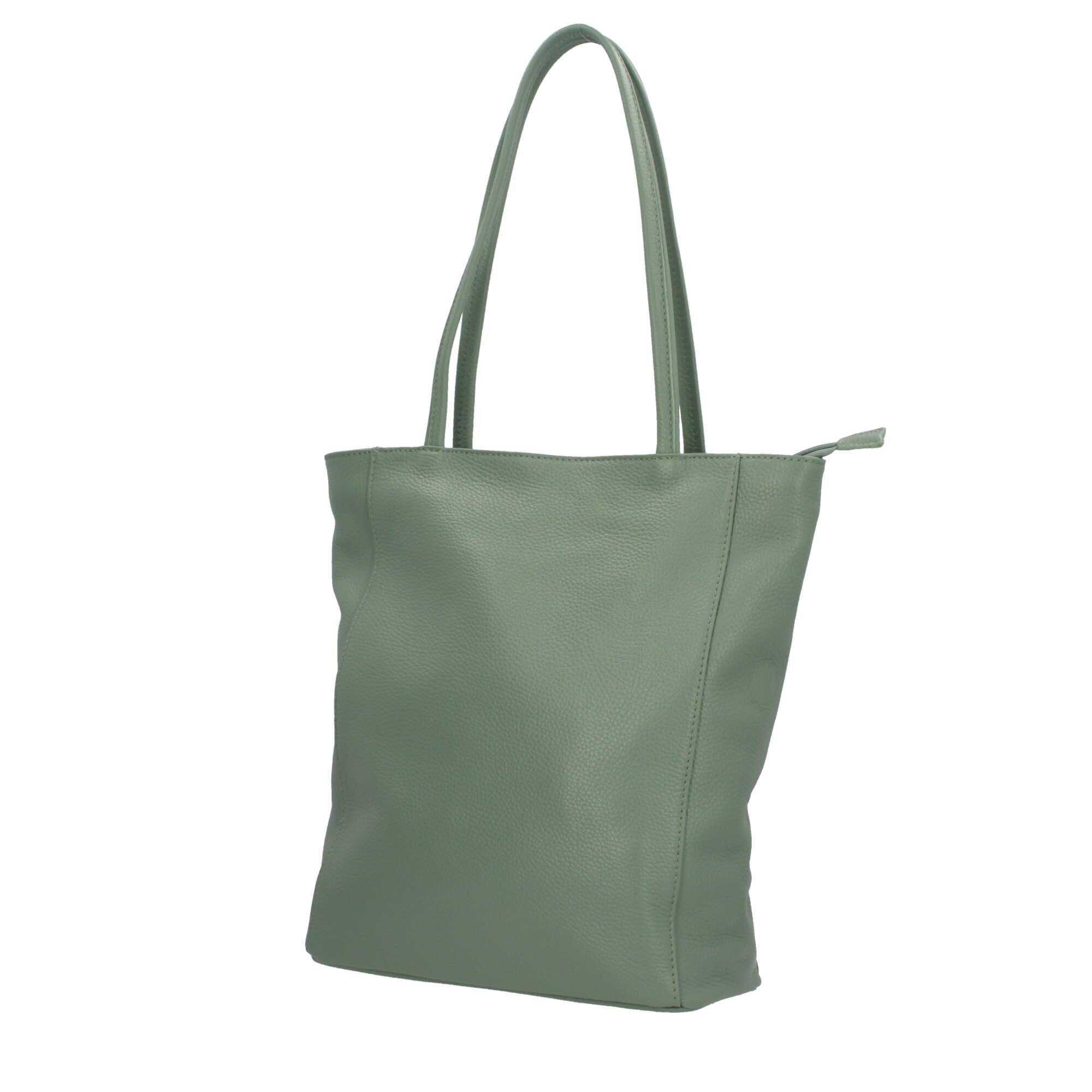 Borsa shopping con chiusura zip Made in italy