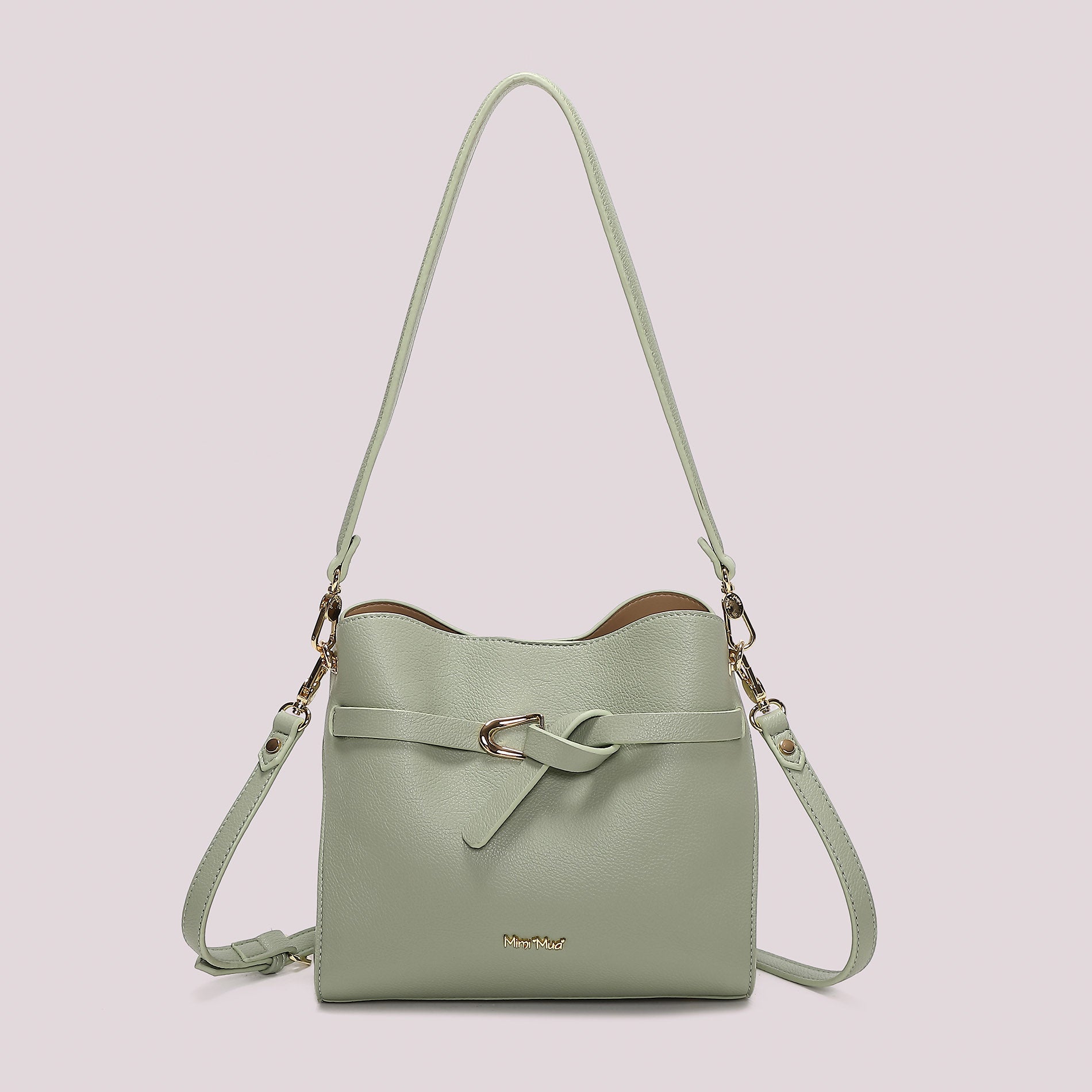 Mimi Mua borsa a spalla elegante con dettaglio cinturino e tracolla VERDE TU | Giò Fashion