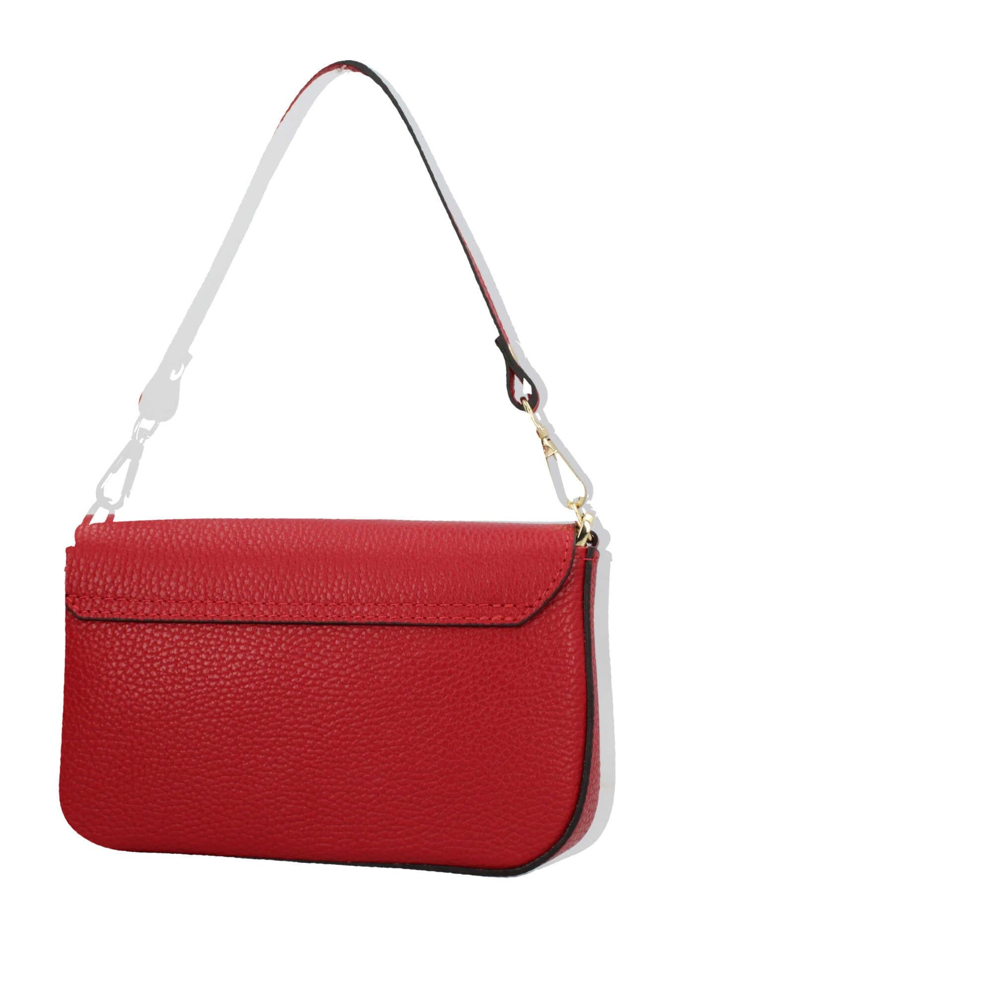 Borsa a spalla in pelle con tracolla regolabile