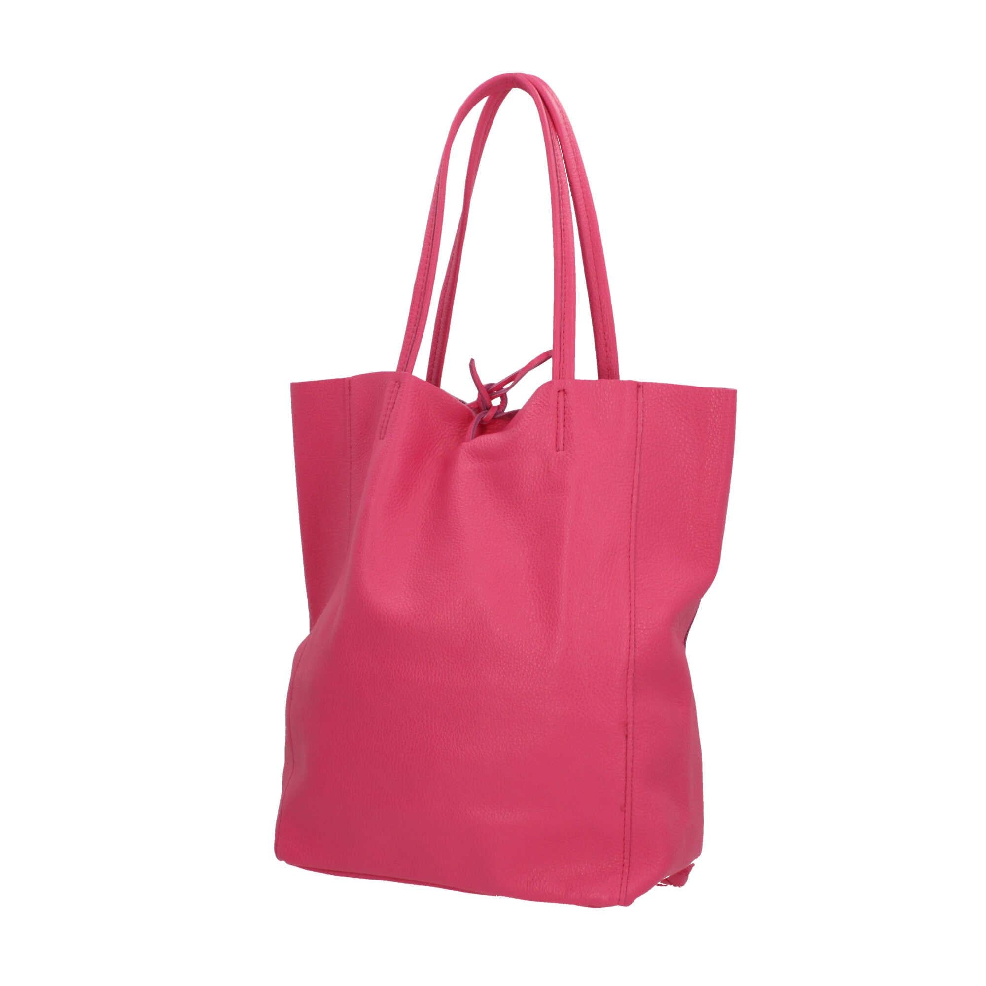 Borse shopping a spalla in vera pelle Made In Italy