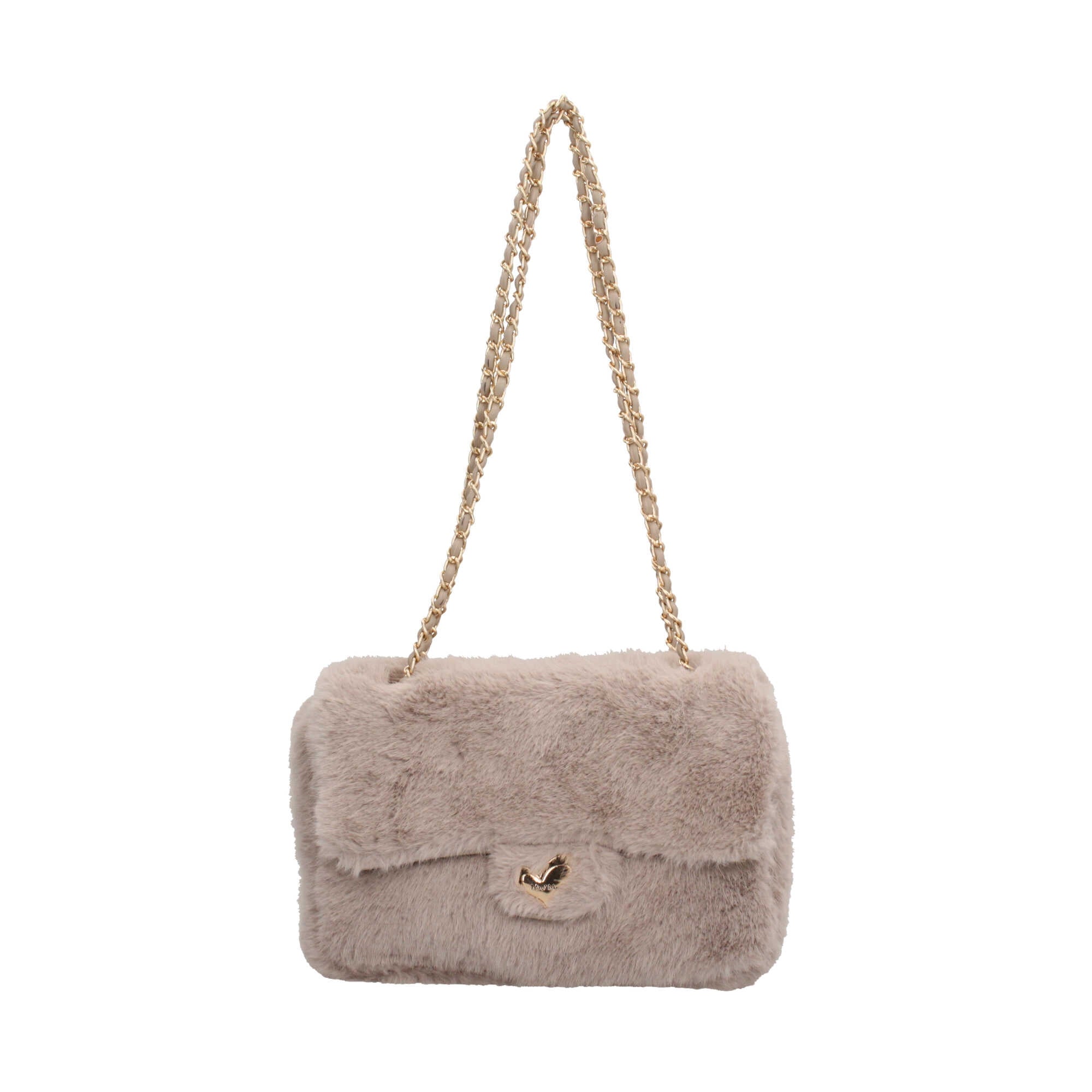 Borsa a tracolla in pelliccia sintetica con catena Mimi Mua