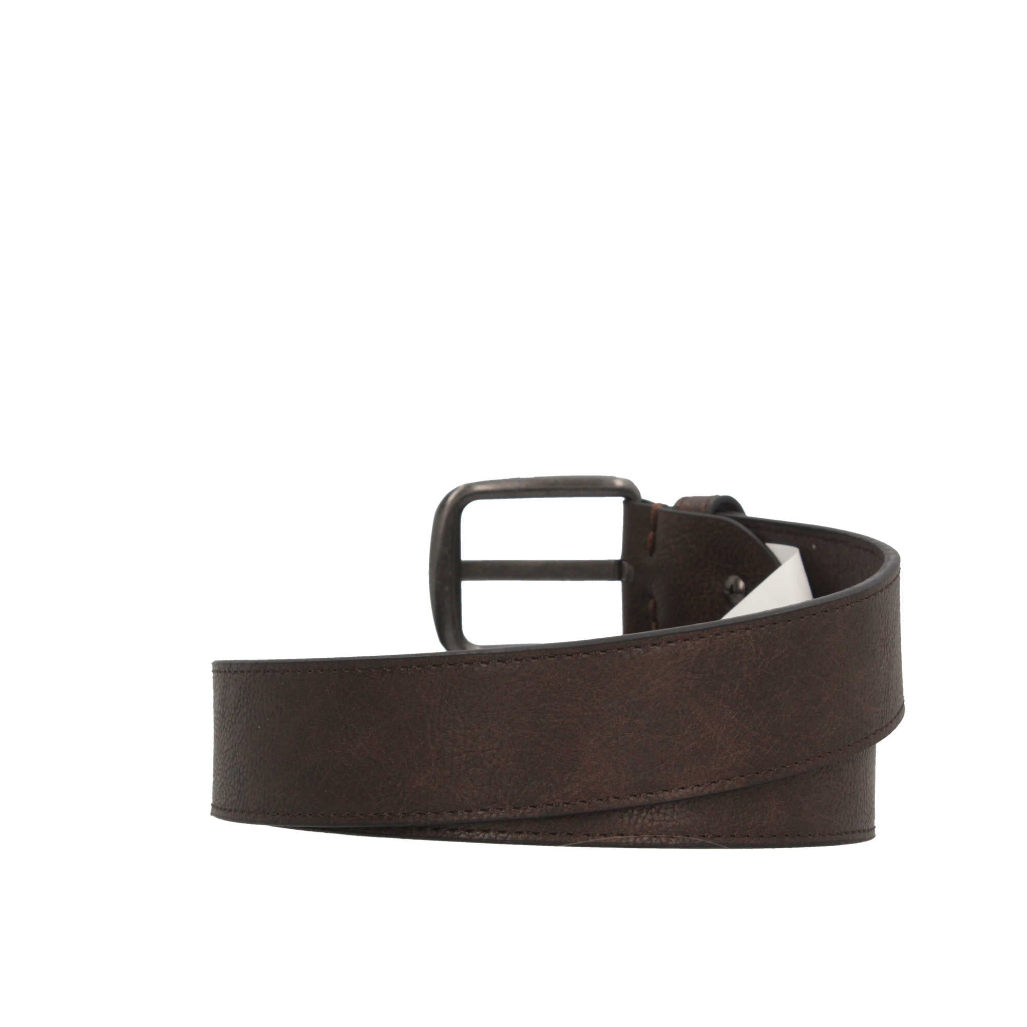 Cintura da uomo Lumberjack in pelle con fibbia in metallo