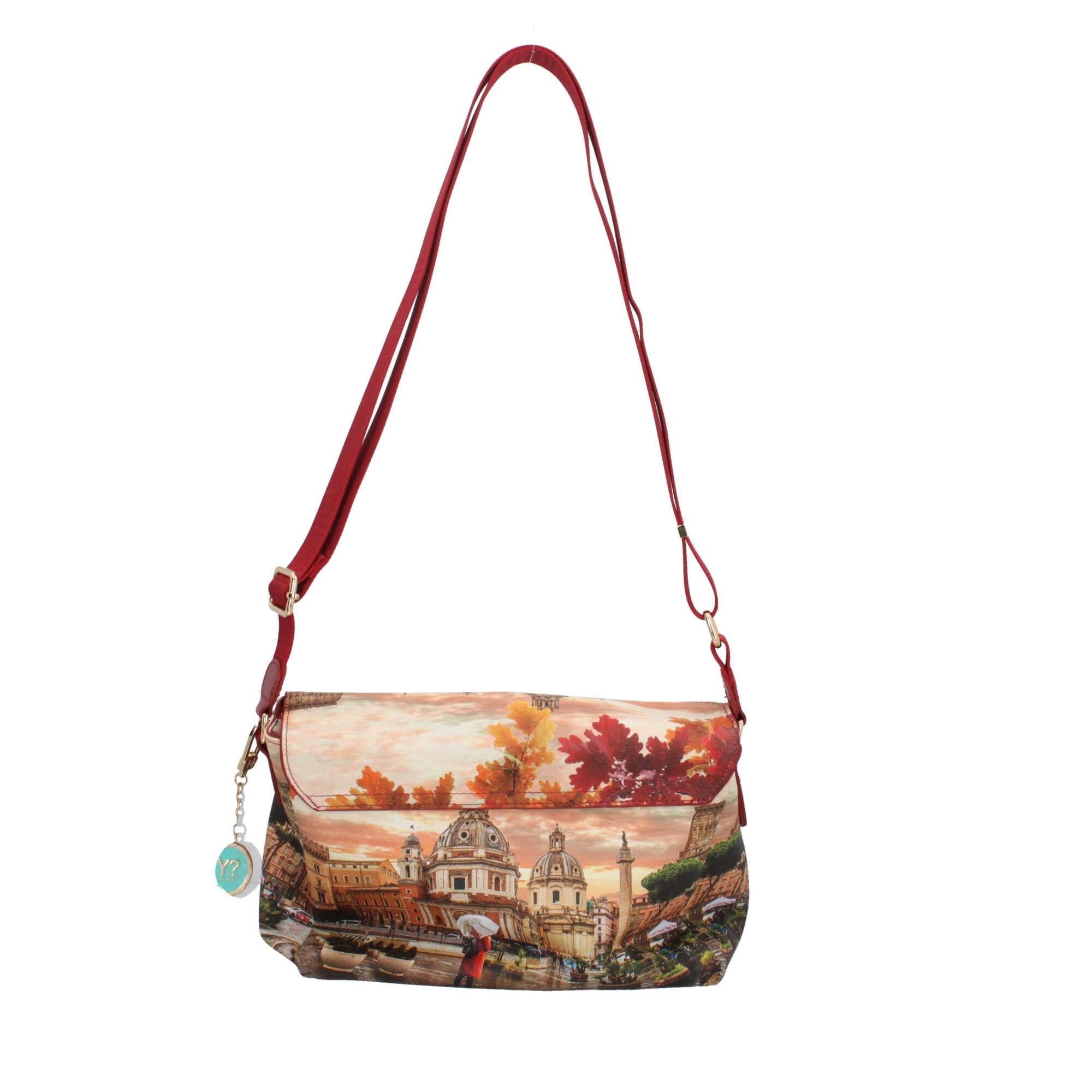 Borsa a Tracolla Y Not con Patta e Chiusura a Girello