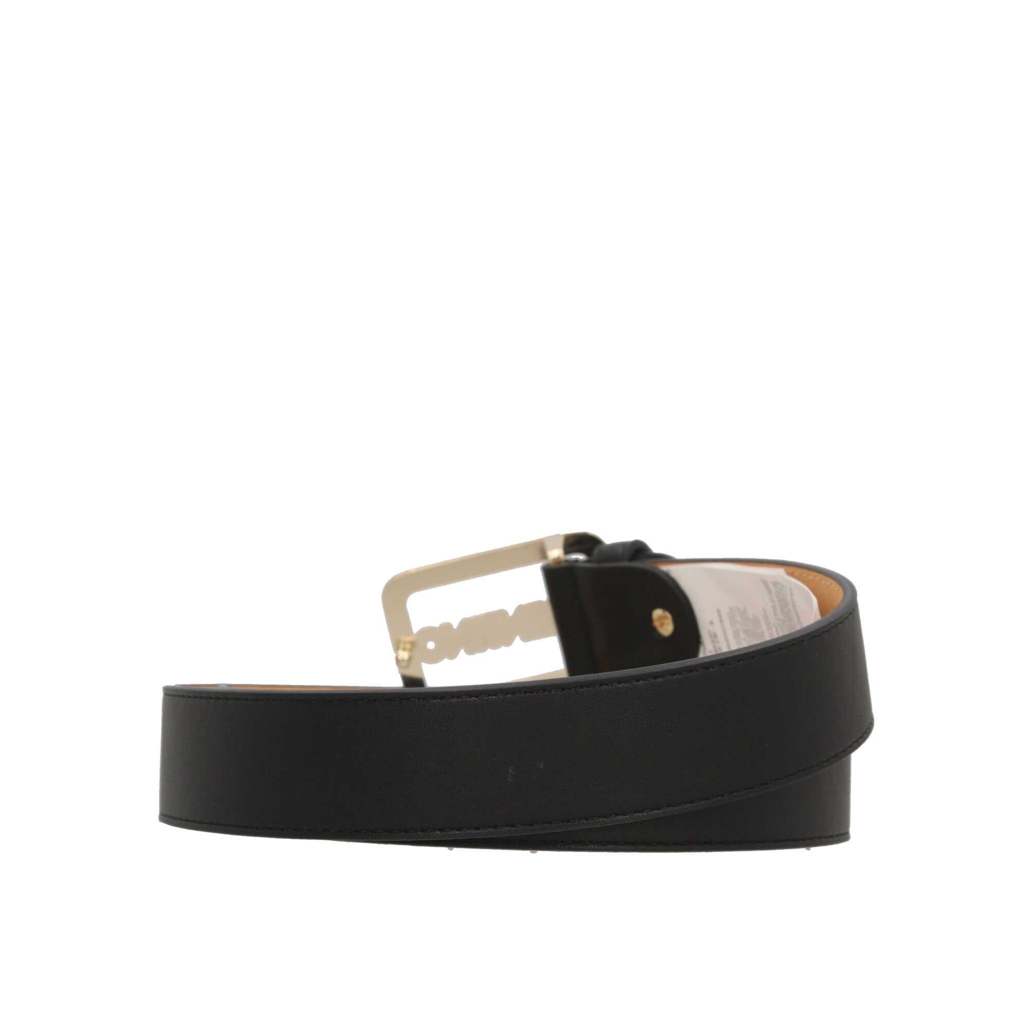 Cintura sottile Valentino con fibbia logo in metallo