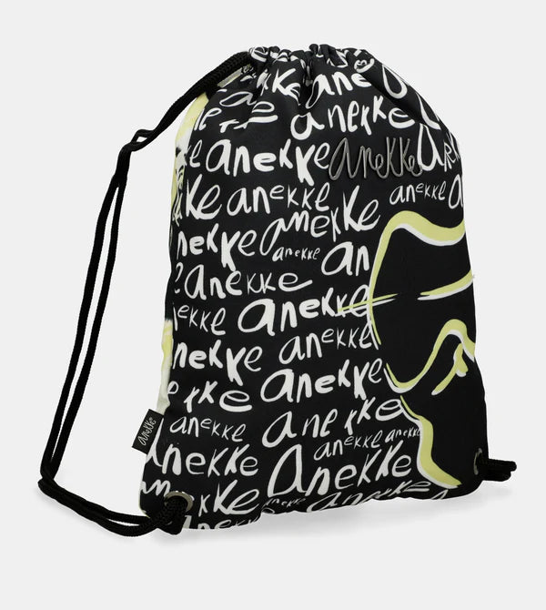 Zaino sacca Anekke con stampa lettering e design moderno Nero TU | Giò Fashion