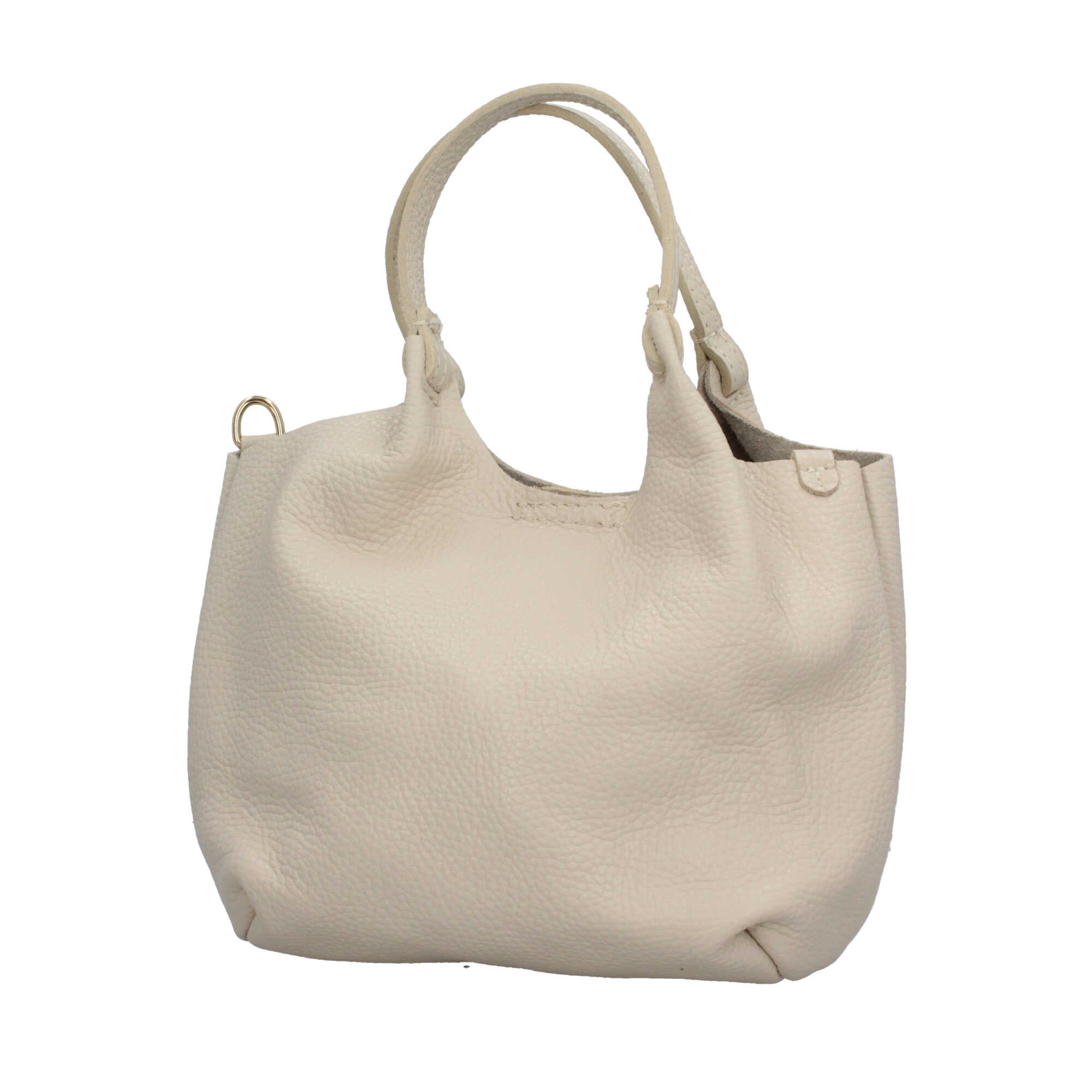 Borsa a mano in pelle martellata dal design versatile