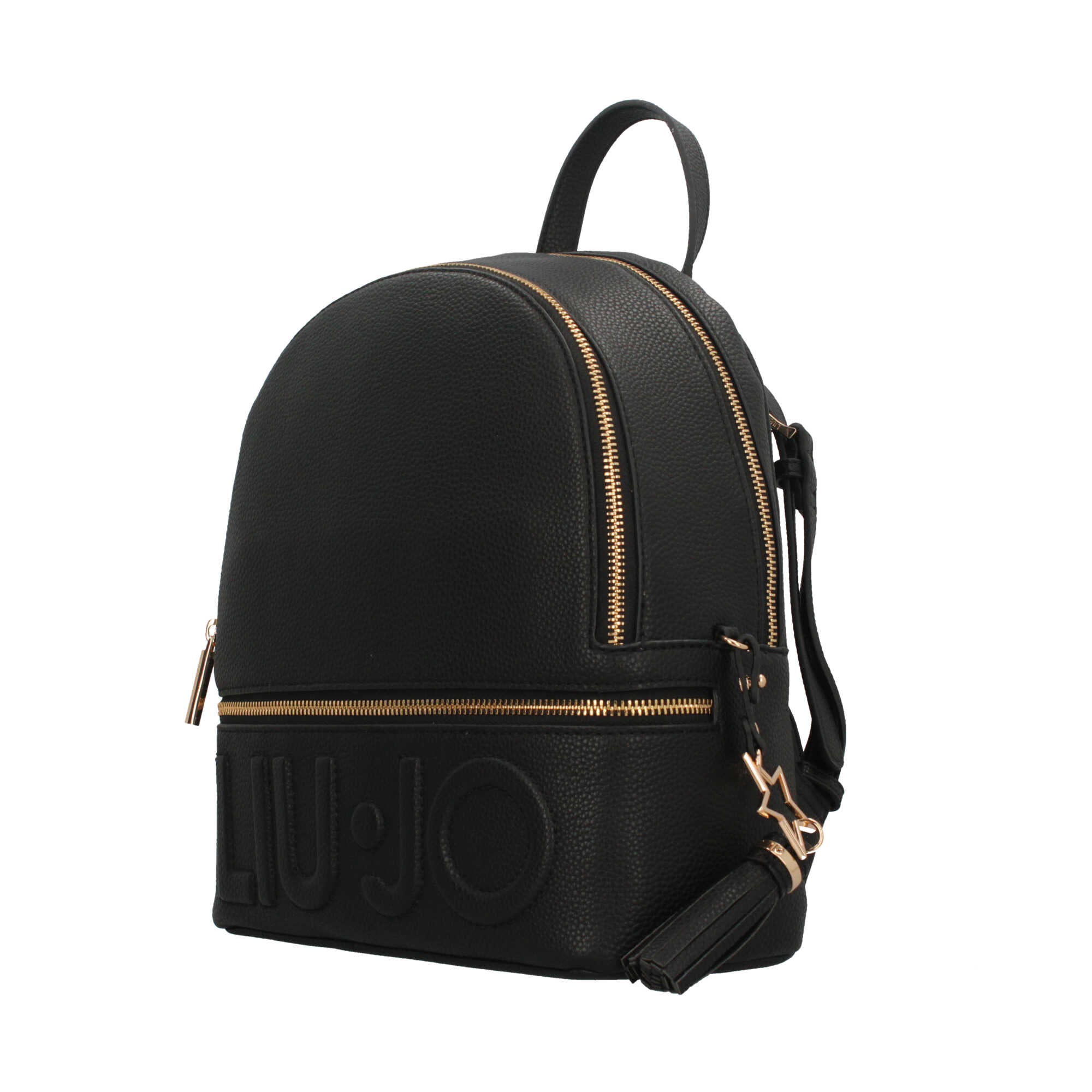 Zaino Donna Liu Jo con Logo in Rilievo e Charm Decorativo Nero TU | Giò Fashion