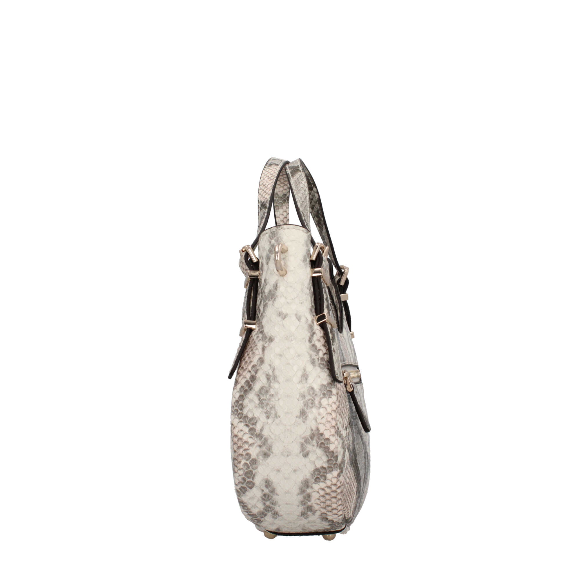 Borsa a spalla Guess effetto pitonato con dettaglio logo