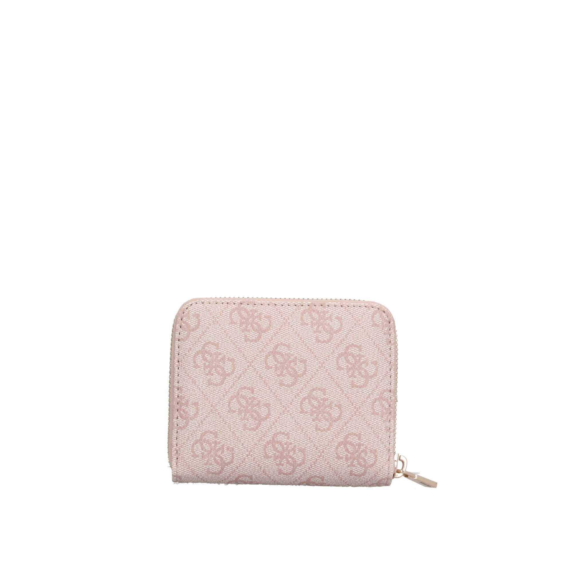 Portafoglio Guess compatto con stampa logata e chiusura zip