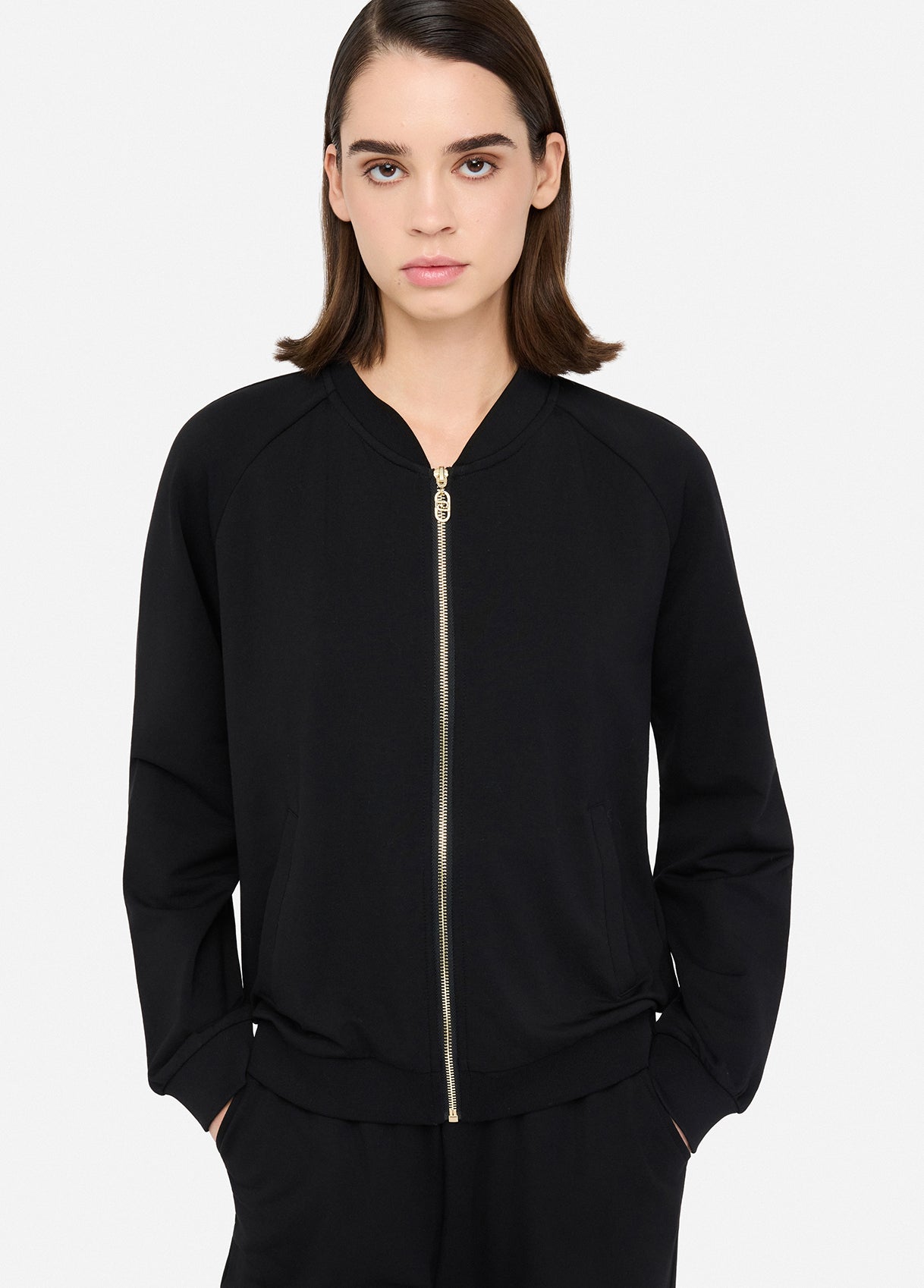 Liu Jo tuta completa con felpa zip e pantaloni relaxed Nero L | Giò Fashion