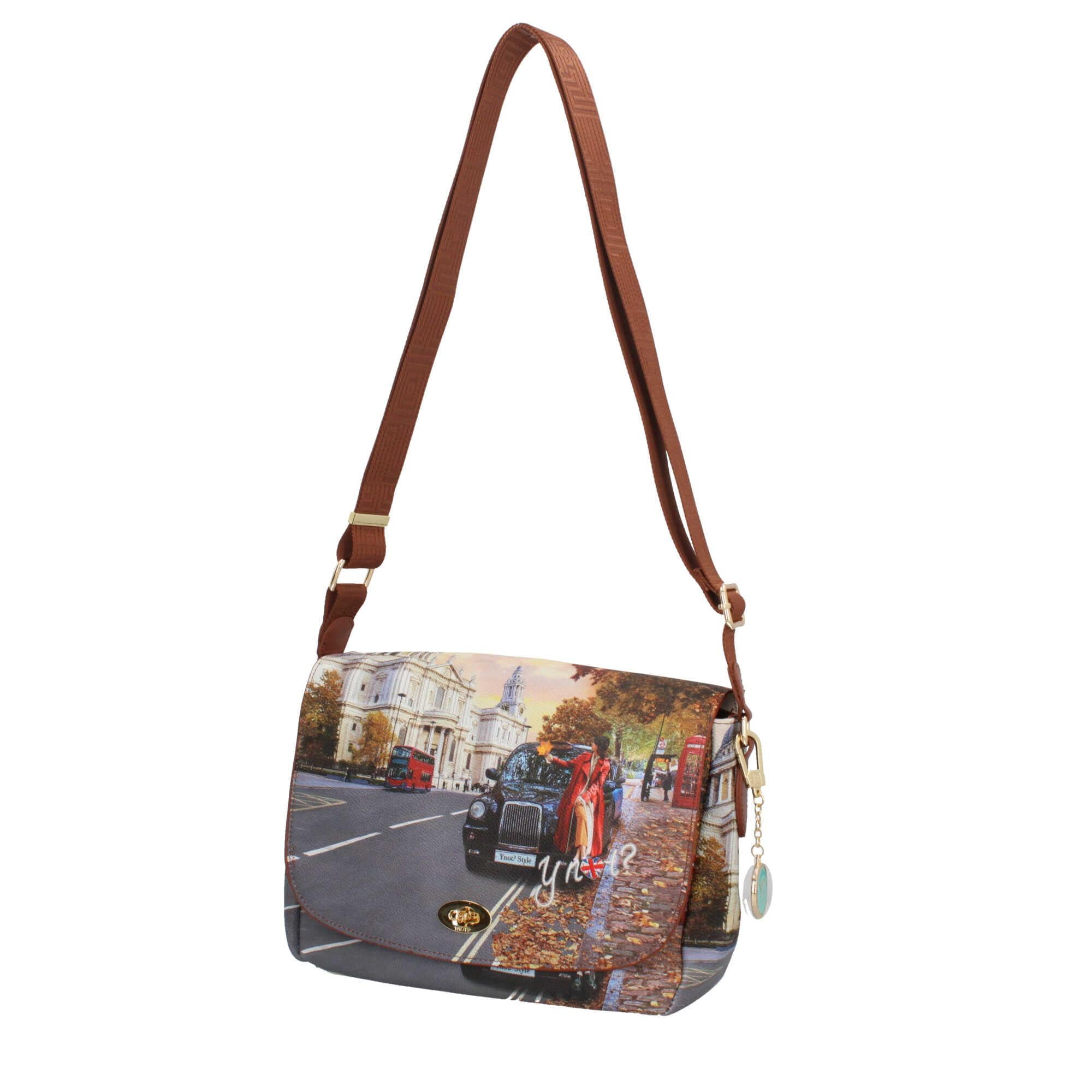 Borsa a Tracolla Y Not con Patta e Chiusura a Girello