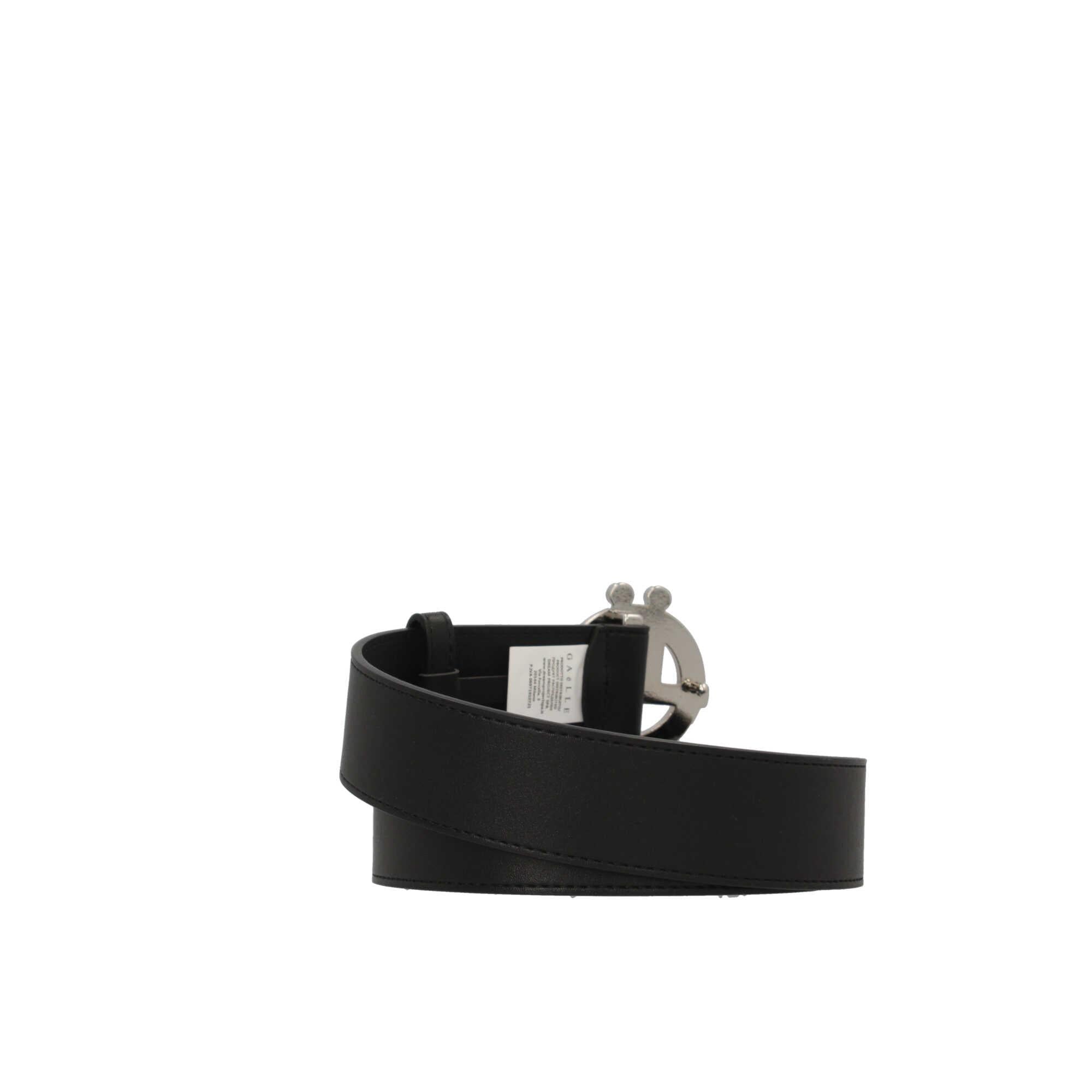 Cintura in ecopelle con logo in metallo