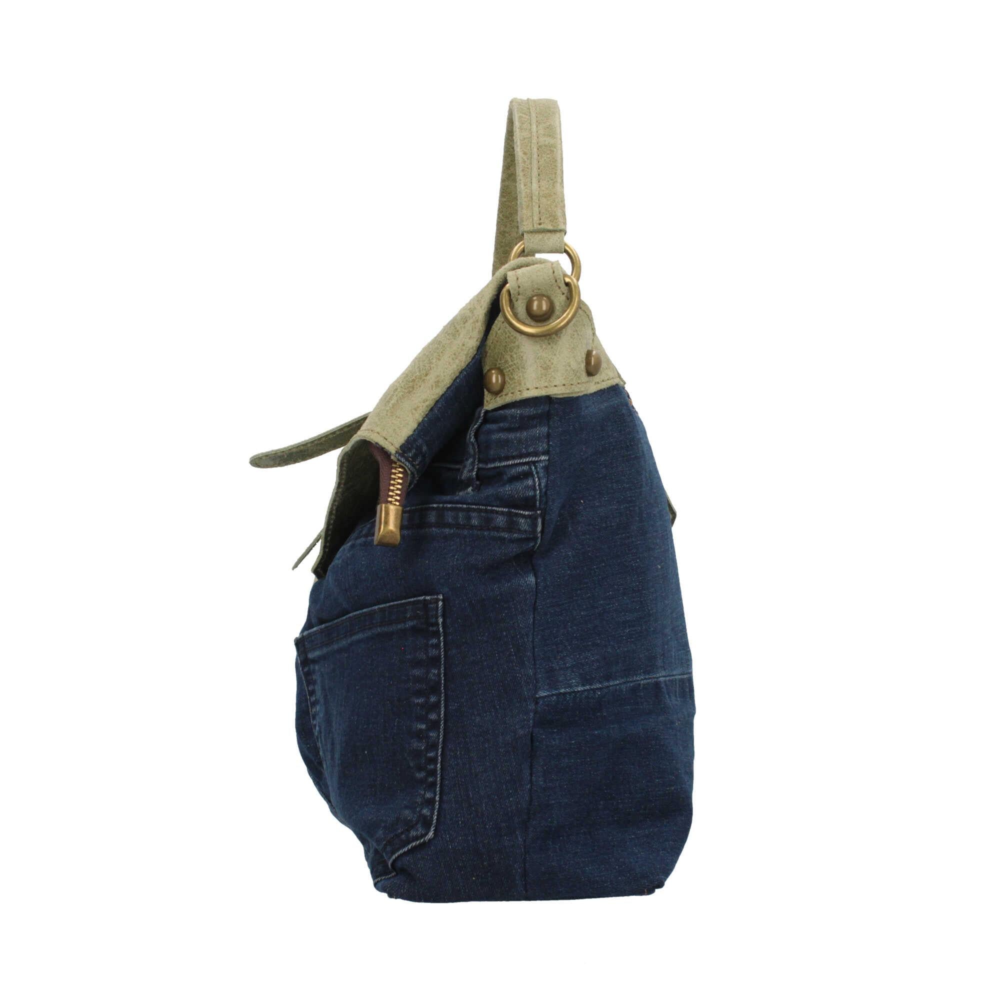 Borsa a mano in jeans Made in italy