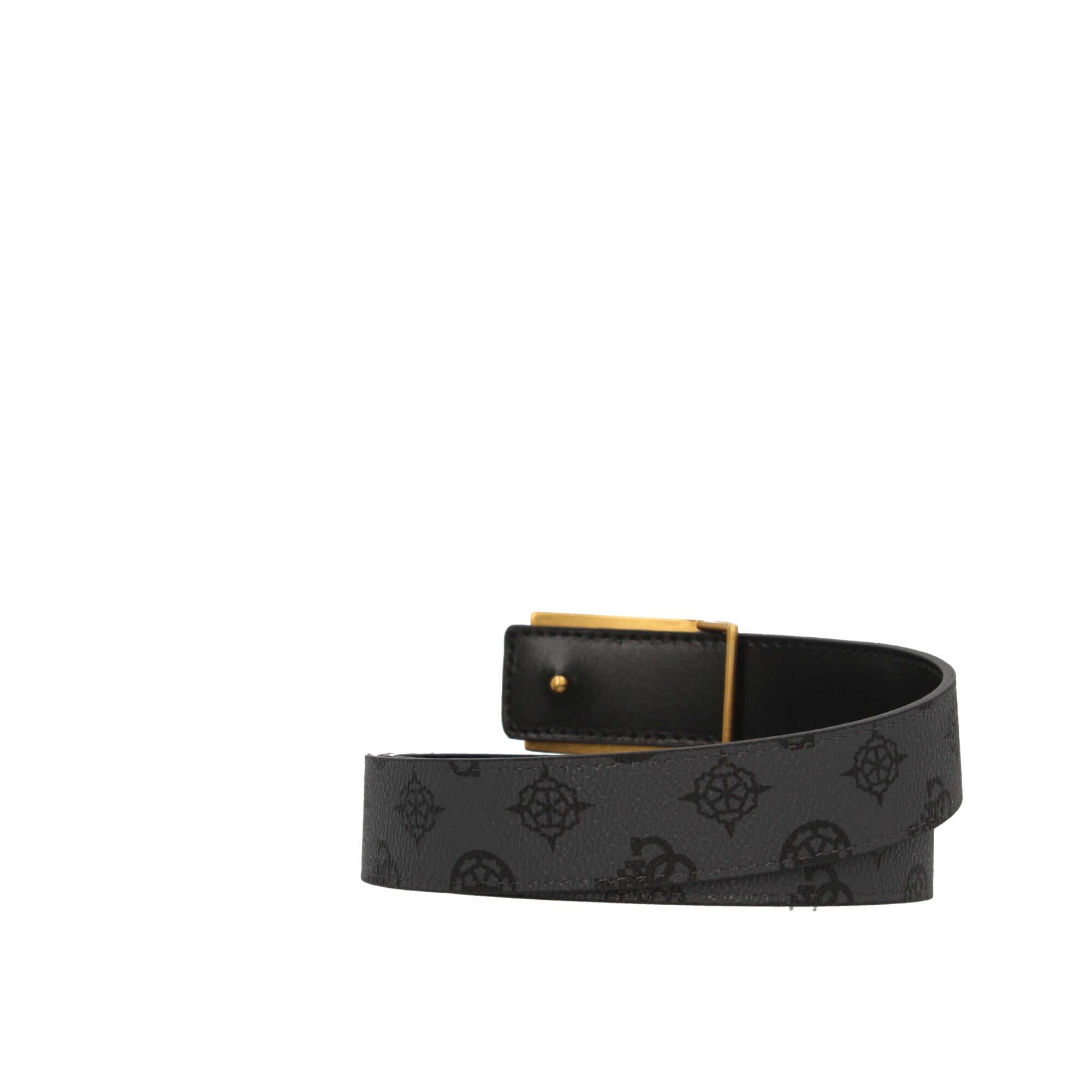 Cintura Guess Monogram con Fibbia Rettangolare Dorata