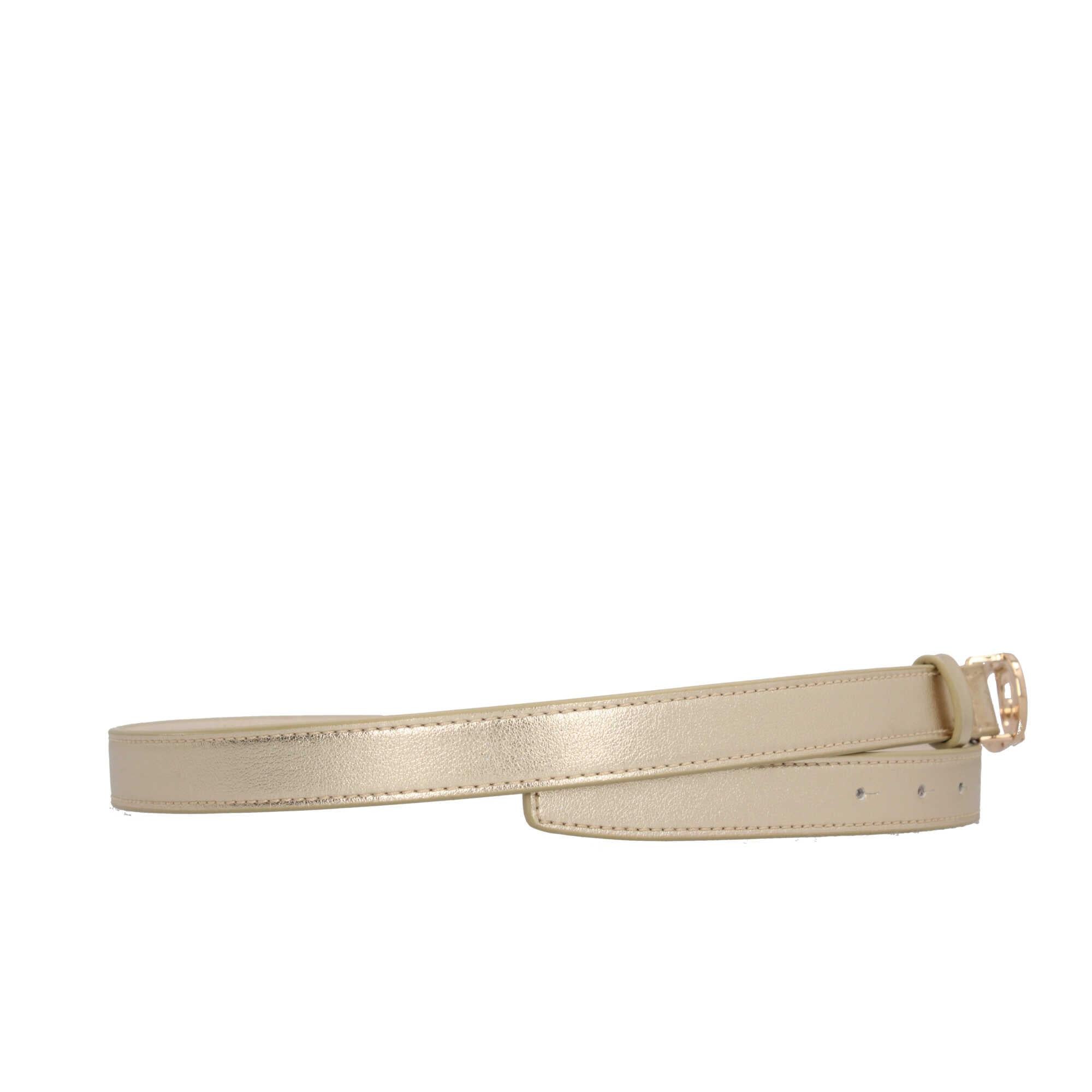 Cintura Elegante Sottile in Pelle con Fibbia Decorativa per Donna