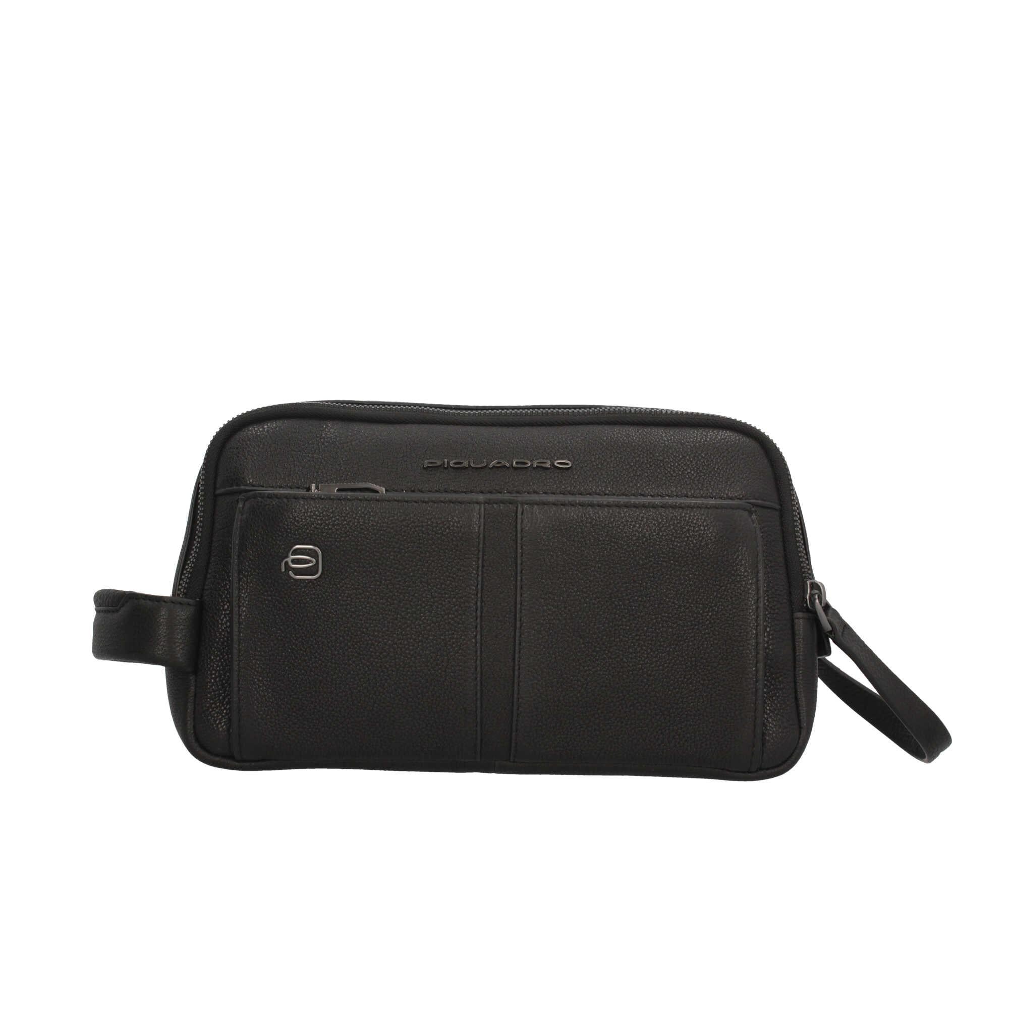 Piquadro Pochette in Pelle con Manico Cucito