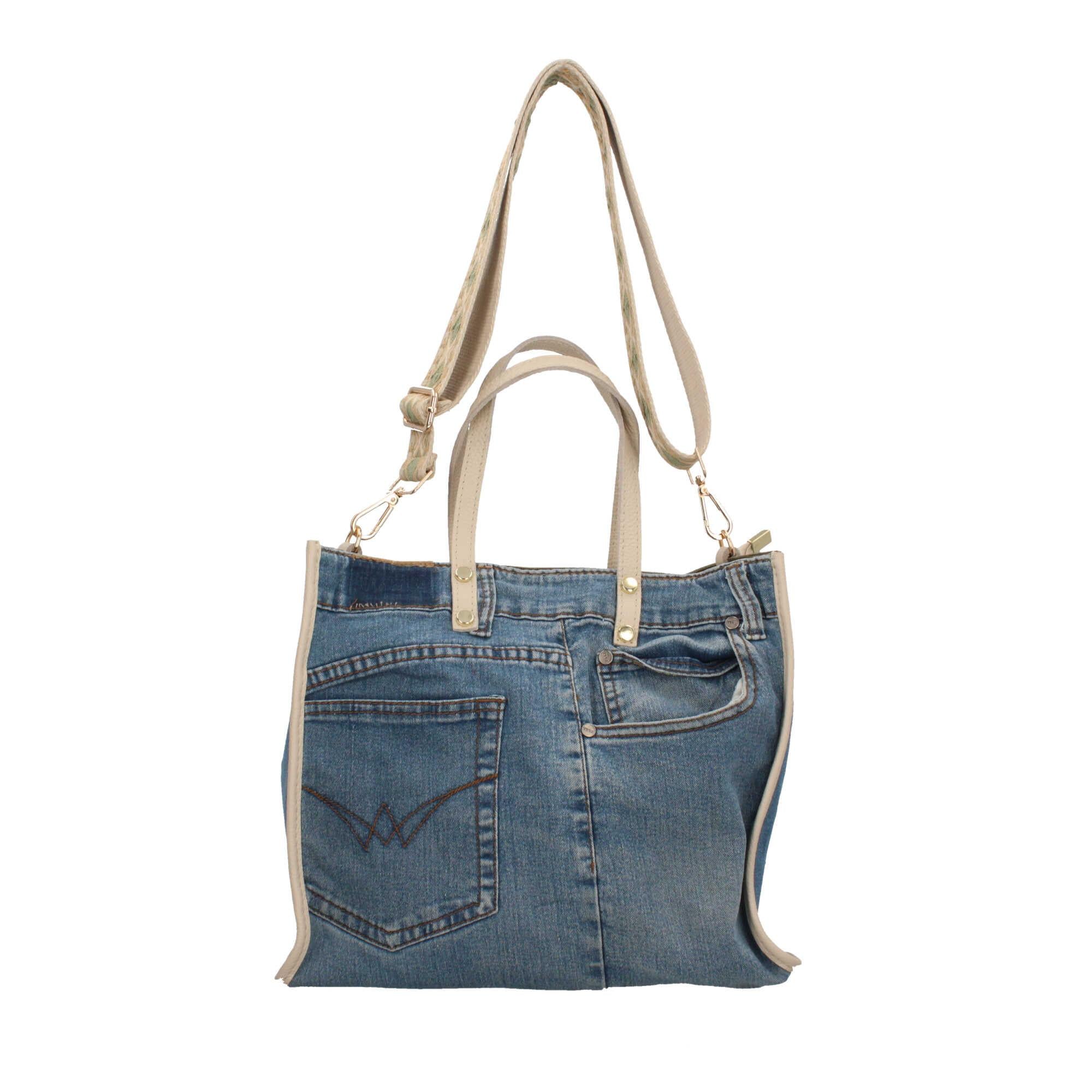 Borsa a mano in Denim Made in Italy