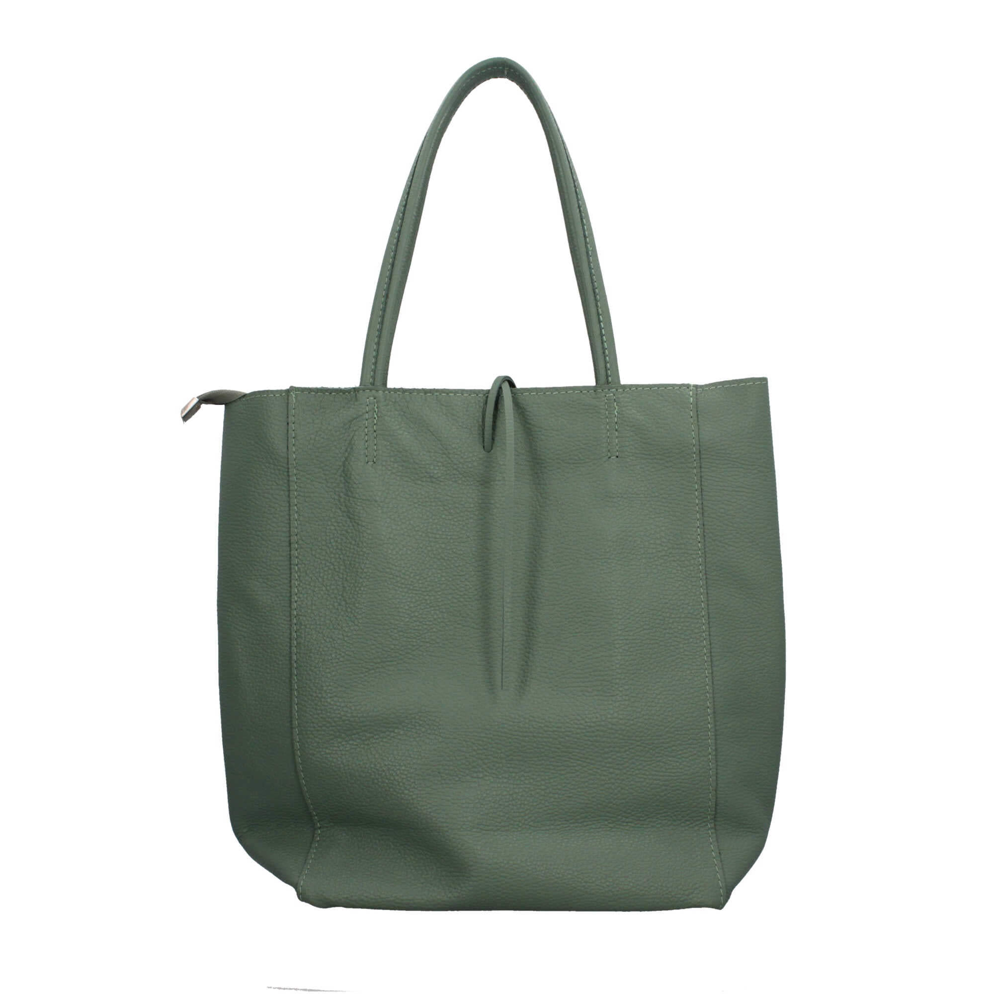 Shopper in pelle martellata Made in Italy dal design essenziale