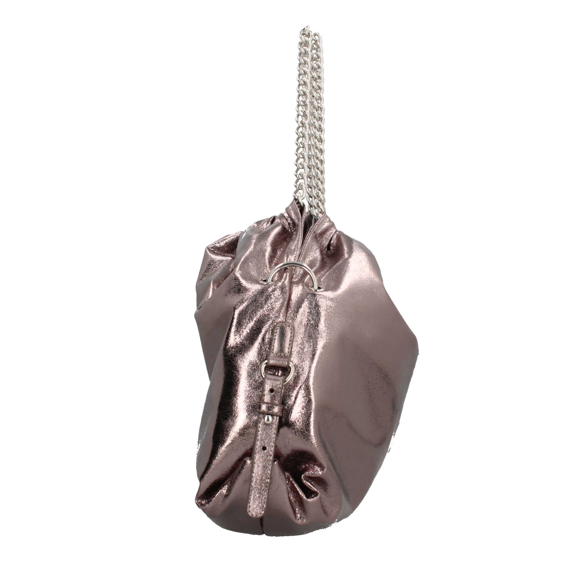 Borsa a spalla BY BYBLOS con effetto lucido e manici a catena