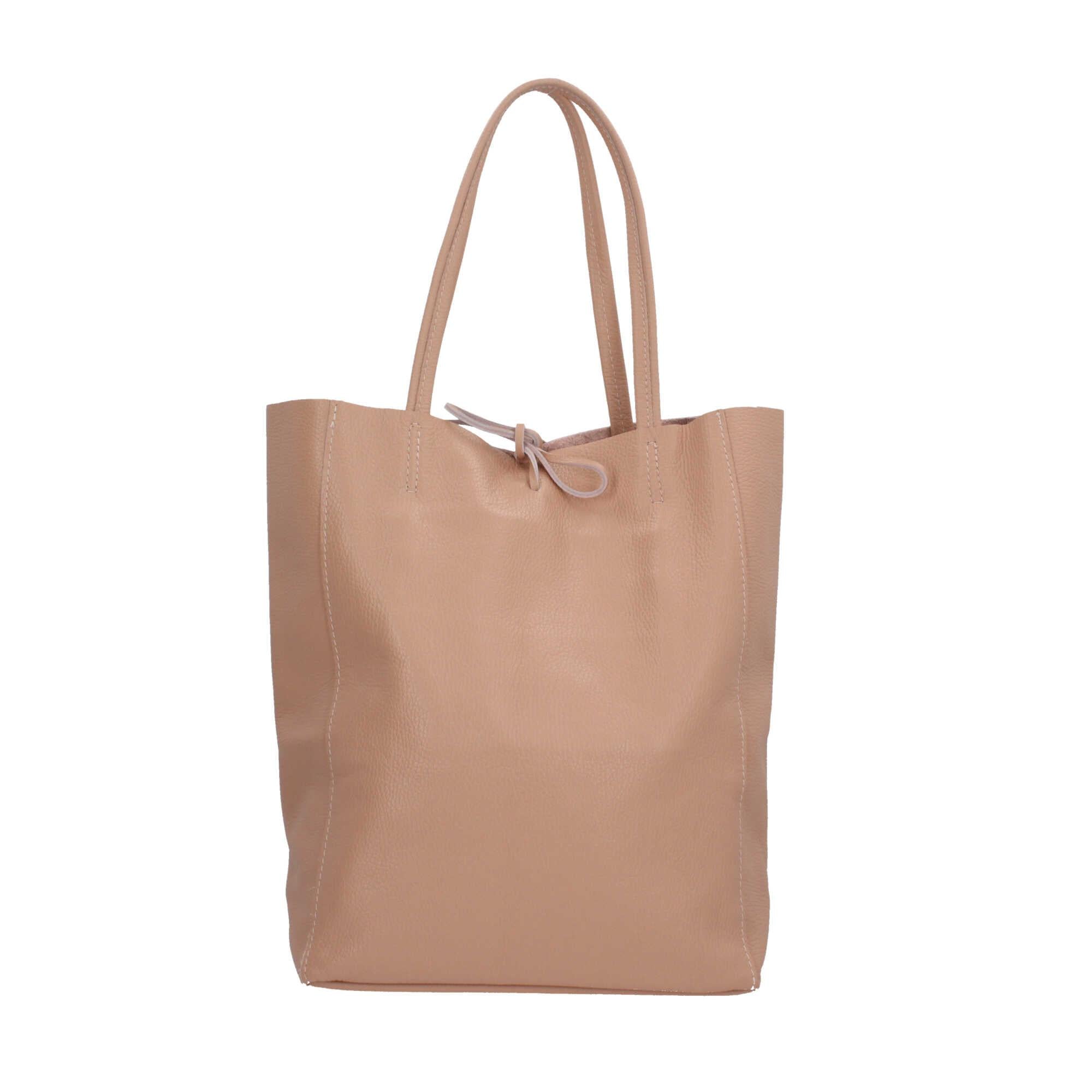 Borse shopping a spalla in vera pelle Made In Italy