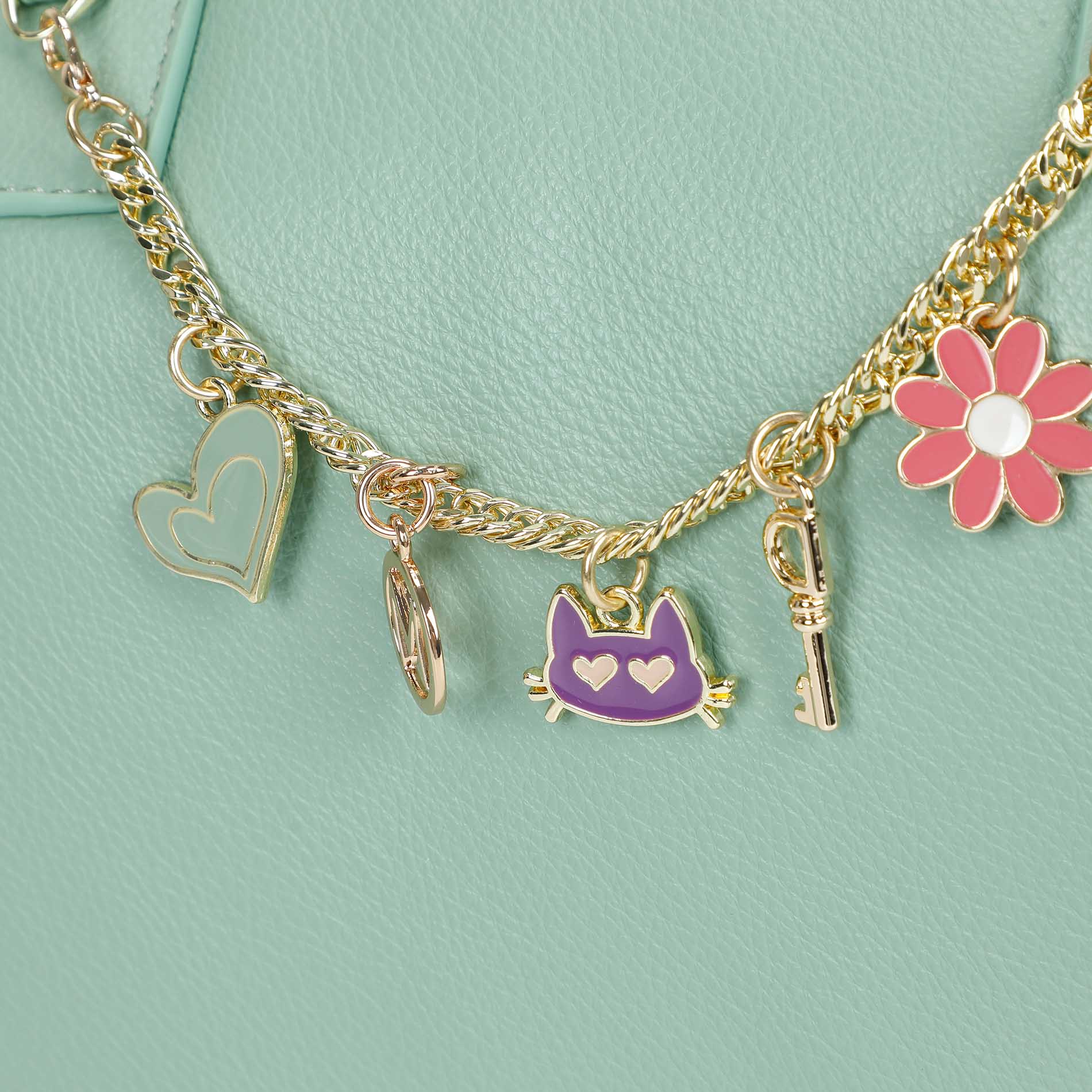 Mimi Mua borsa bauletto con catena decorativa