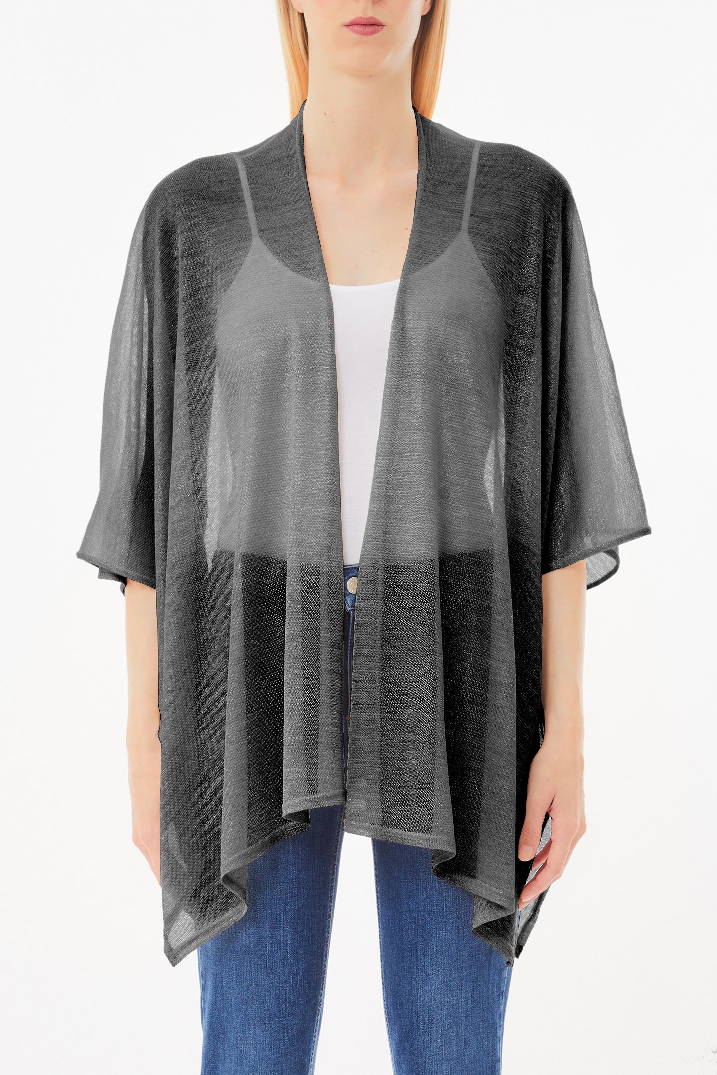 Liu Jo kimono leggero con taglio asimmetrico Nero TU | Giò Fashion