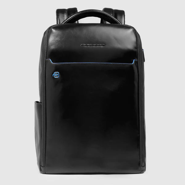 Zaino Piquadro in pelle porta PC e tablet con scomparti organizzati