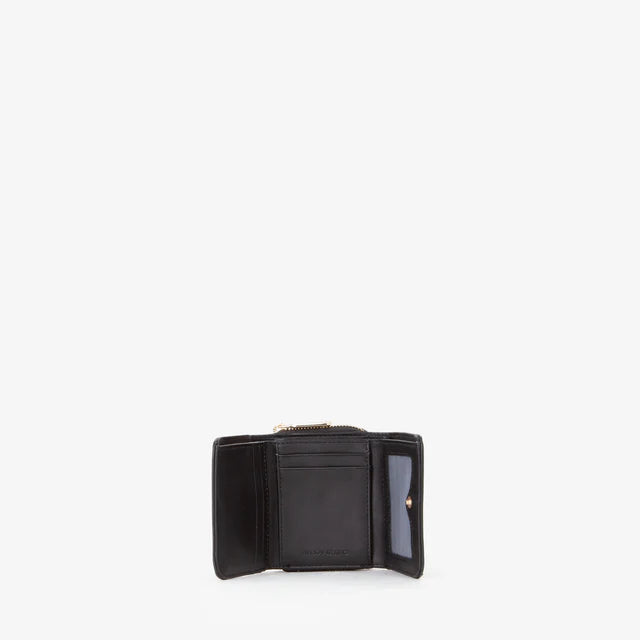 Portafoglio Valentino compatto in pelle sintetica con chiusura zip