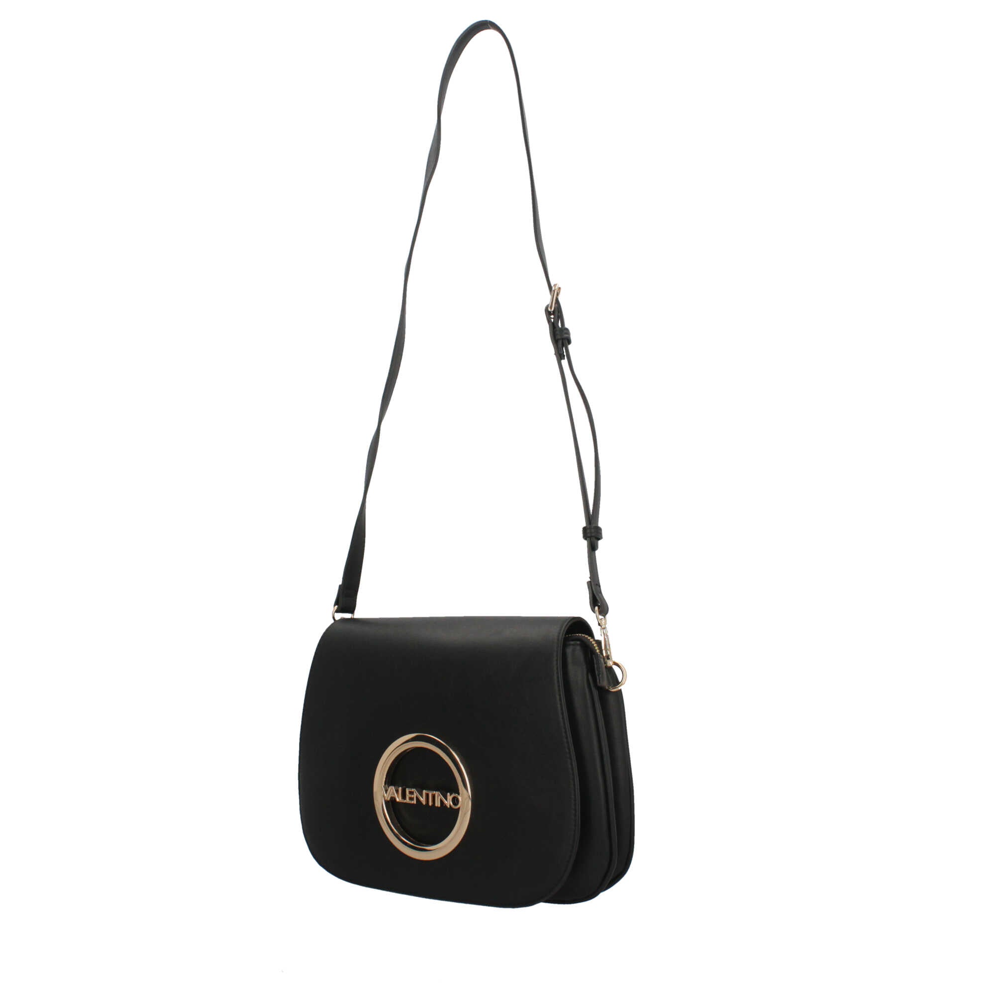 Borsa a tracolla Valentino Bags con logo frontale in rilievo Nero TU | Giò Fashion