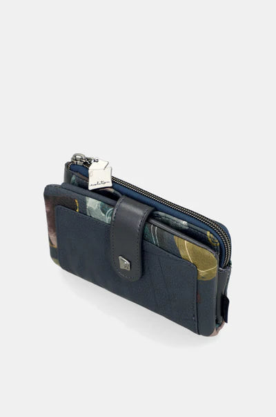 Anekke portafoglio zip con scomparti e design originale