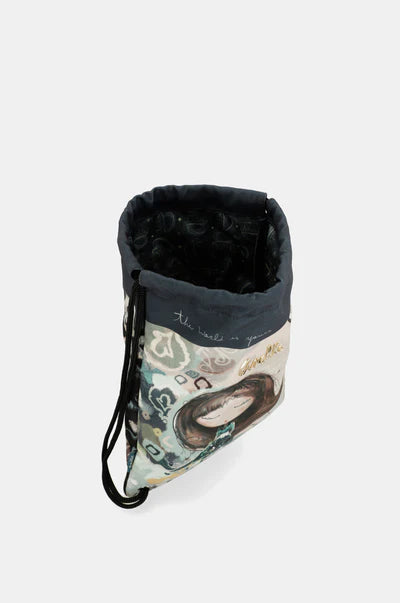 Zaino sacca Anekke donna con stampa illustrata