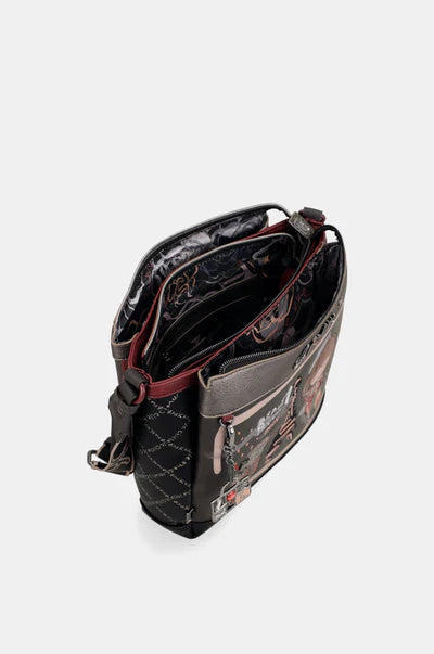 Borsa a tracolla Anekke con grafica Paris