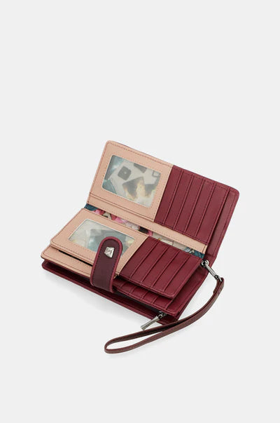 Anekke portafoglio lungo con chiusura a clip e dettagli logo