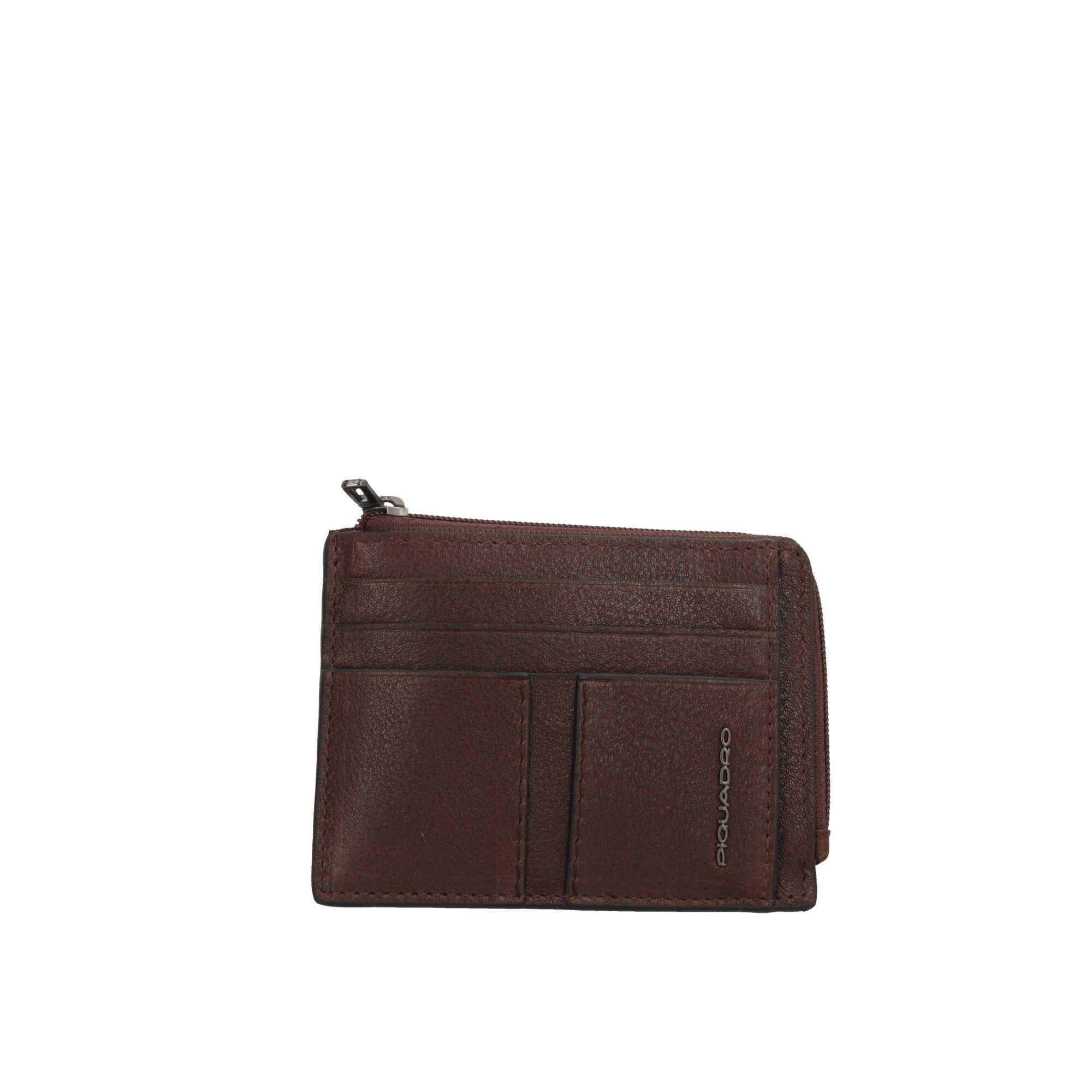 Piquadro Porta Carte in Pelle con Zip