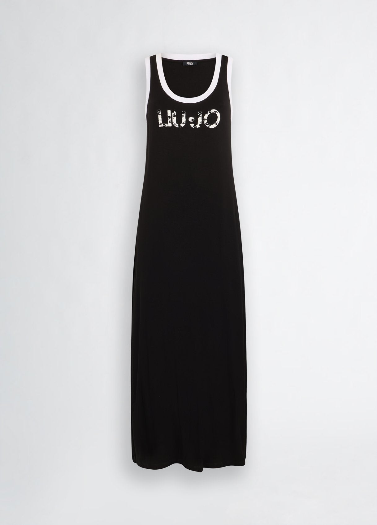 Liu Jo Abito Lungo in Jersey con Logo e Spacco