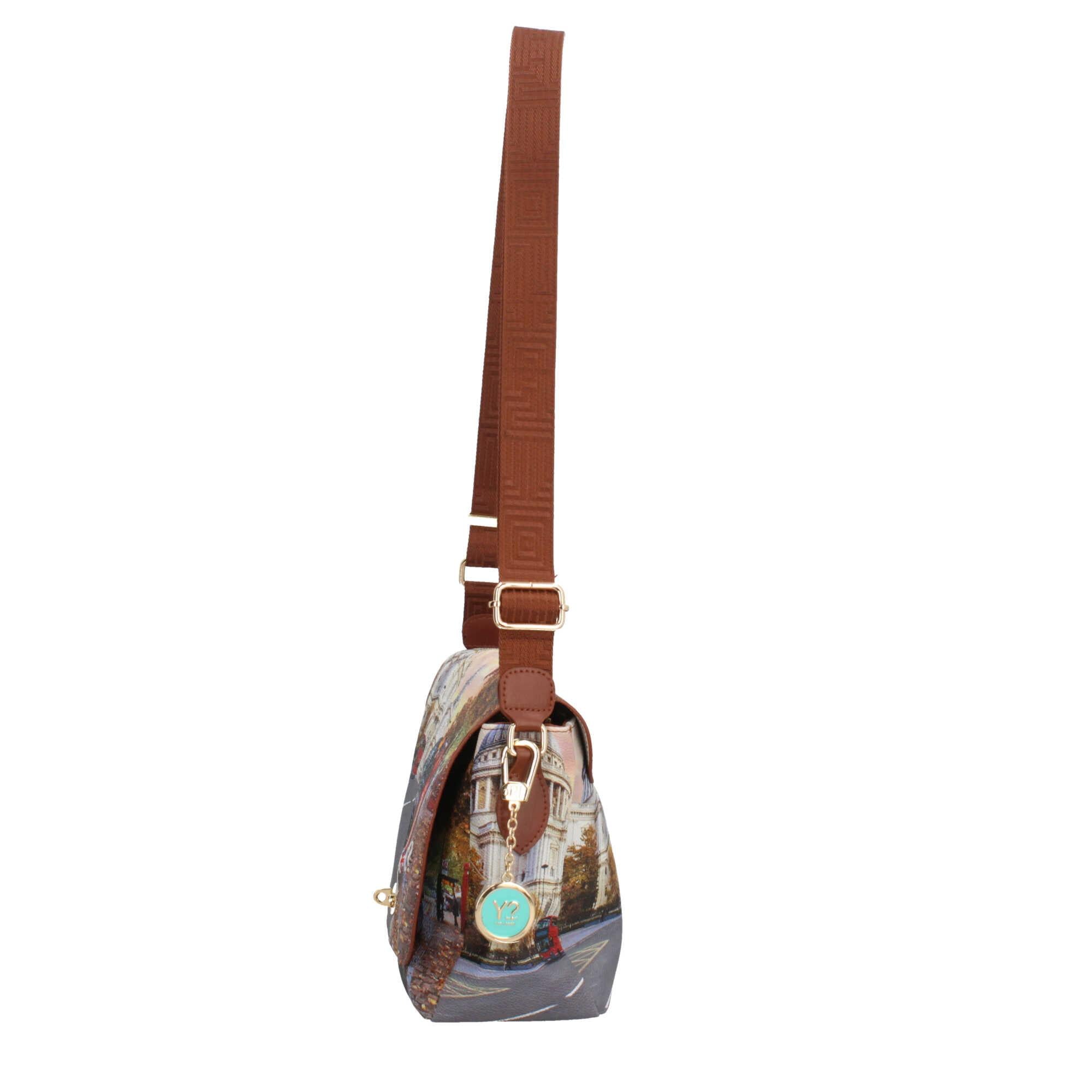 Borsa a Tracolla Y Not con Patta e Chiusura a Girello