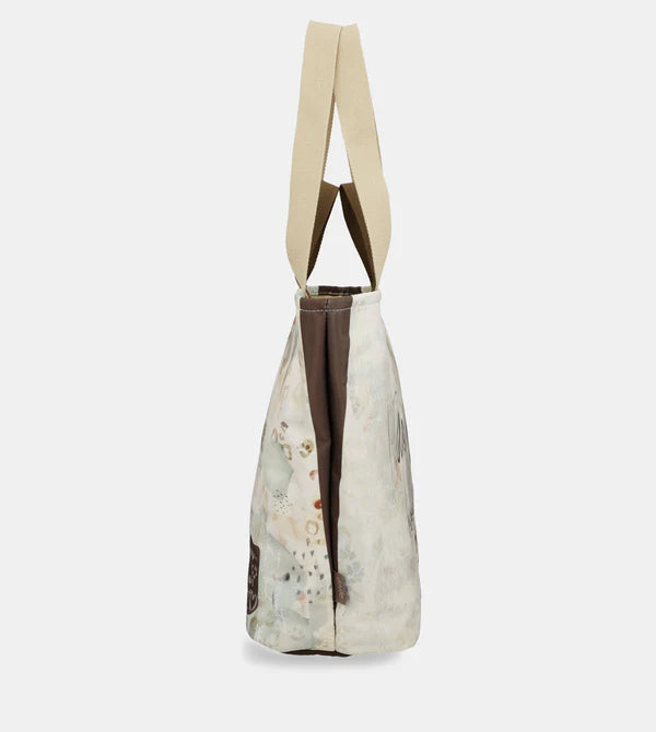 Borsa Shopper Anekke con Illustrazione Artistica e Manici Resistenti